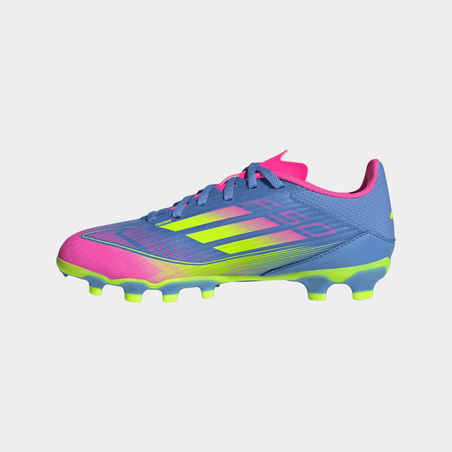  Buty piłkarskie F50 League MG Q2 25 do gry na trawie naturalnej i sztucznej, rozmiar juniorski - niebieskie