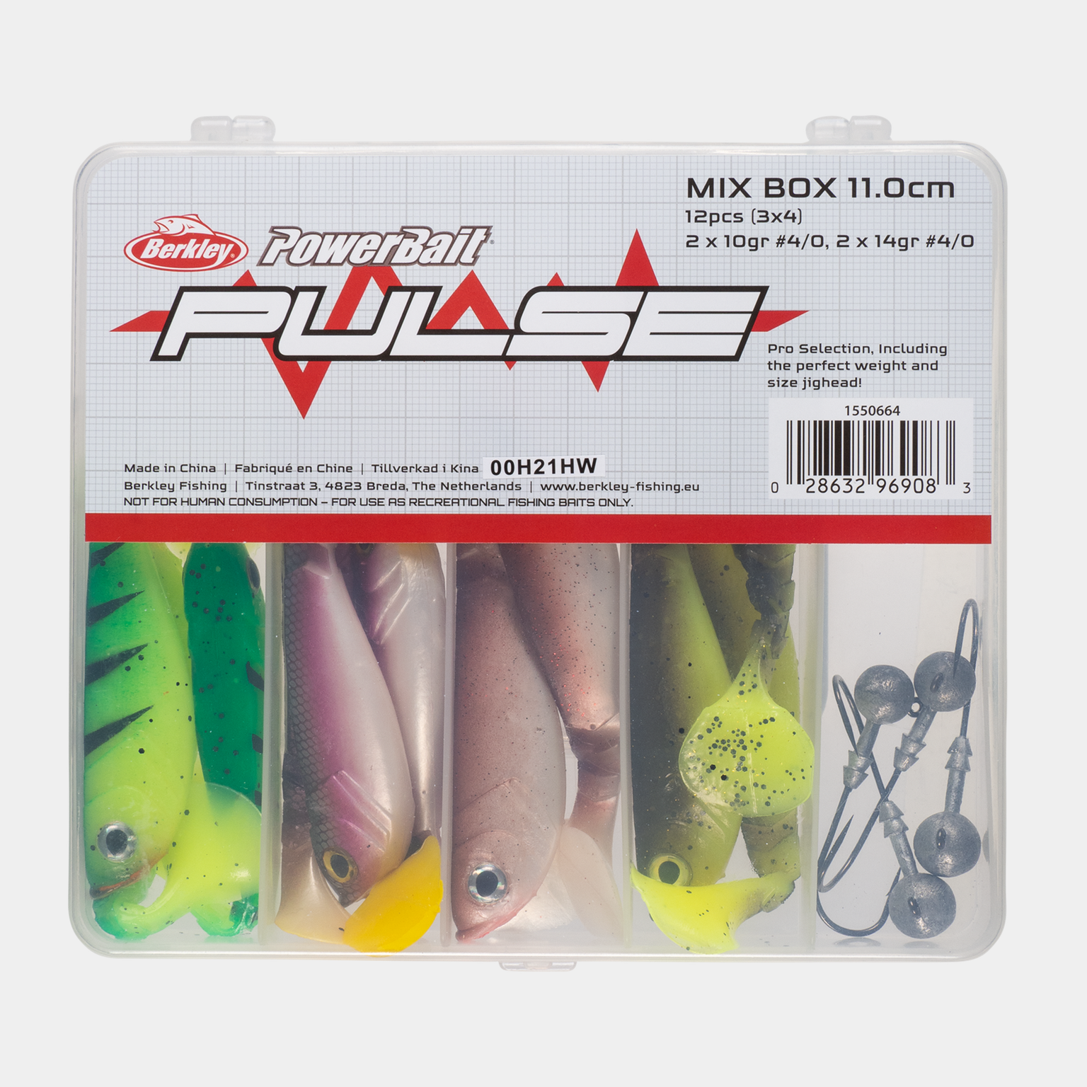  Pulse Shad reel with 11 cm diameter with jig heads and jig set.