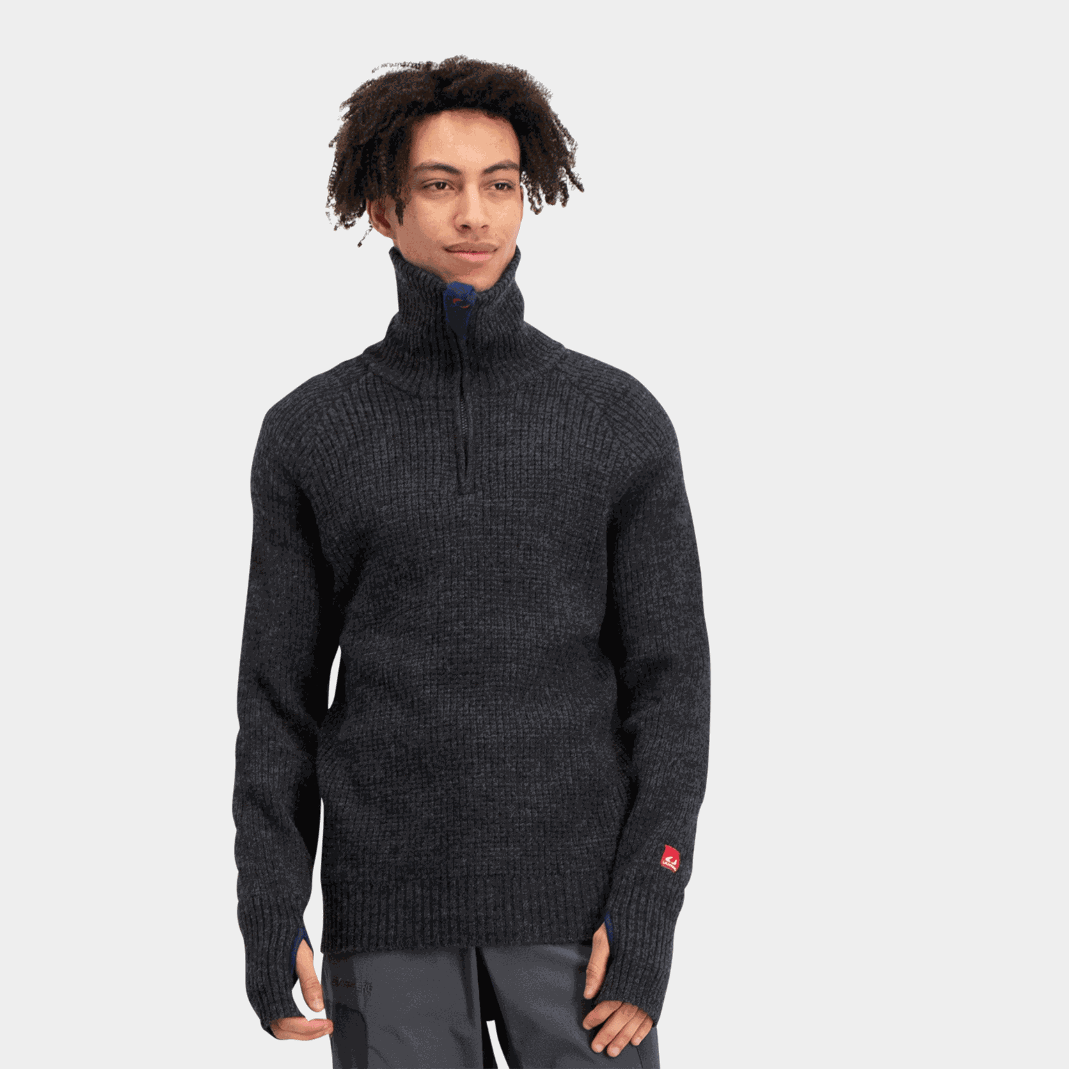  Maglione con zip color ambra, maglione di lana, unisex