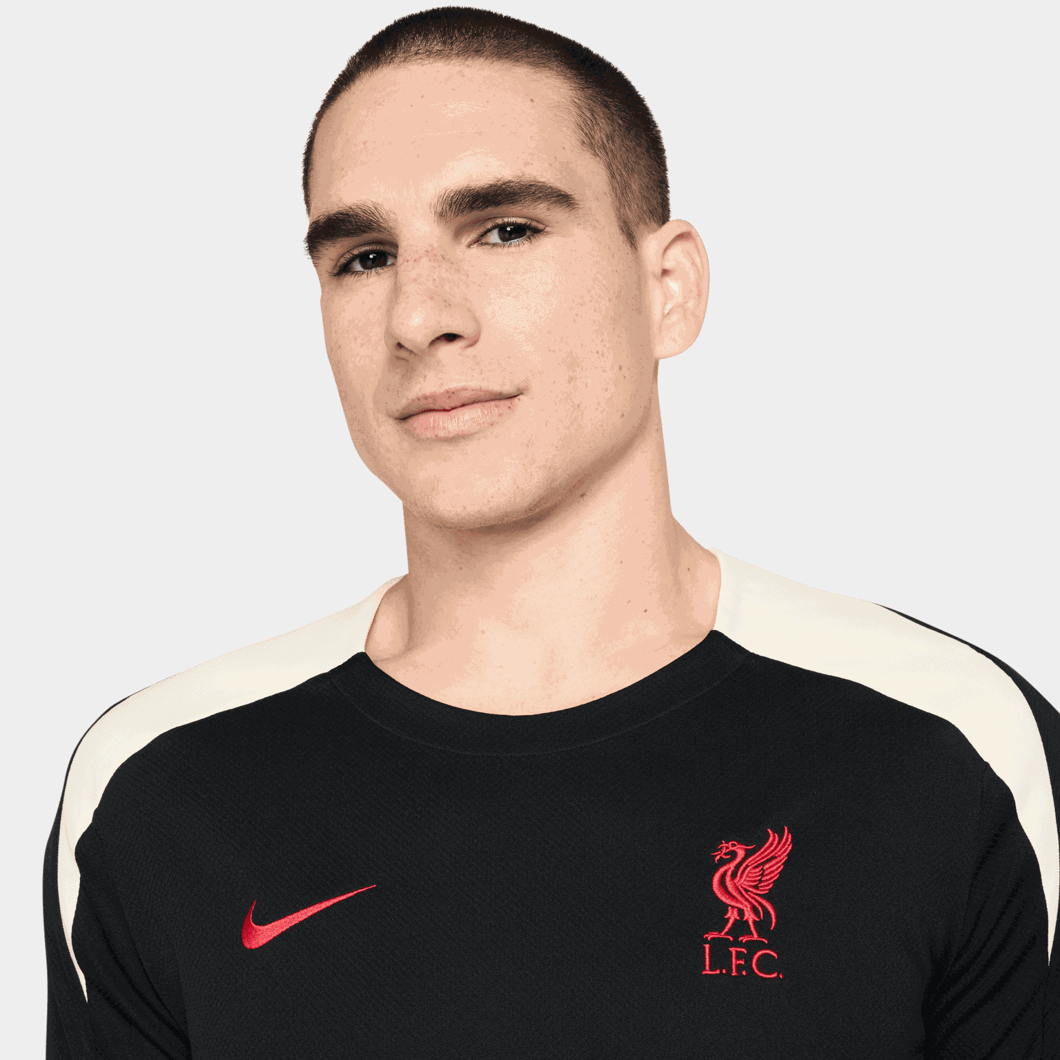  Camisa de futebol de manga curta masculina Liverpool FC Strike