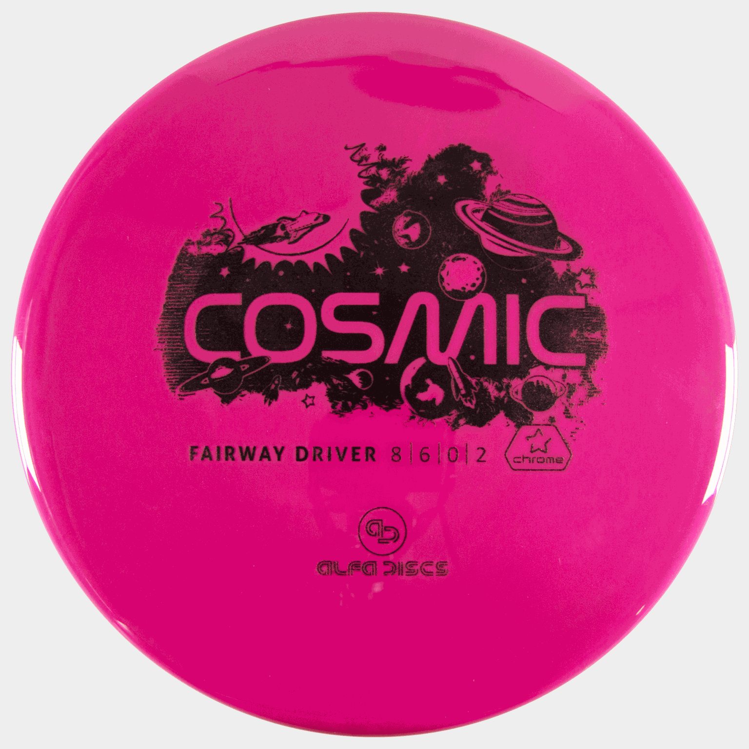 Chrome Line Cosmic Driver, discgolf driver