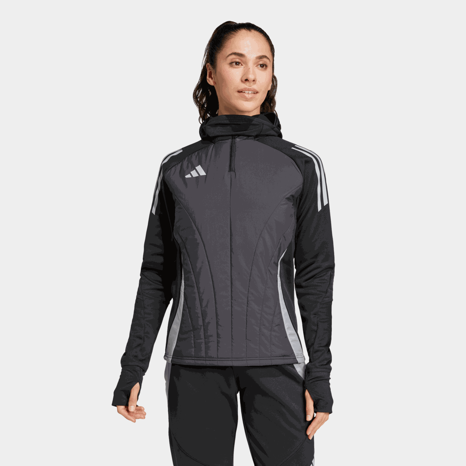  Camisa de futebol de inverno feminina Tiro24 Competition - preta
