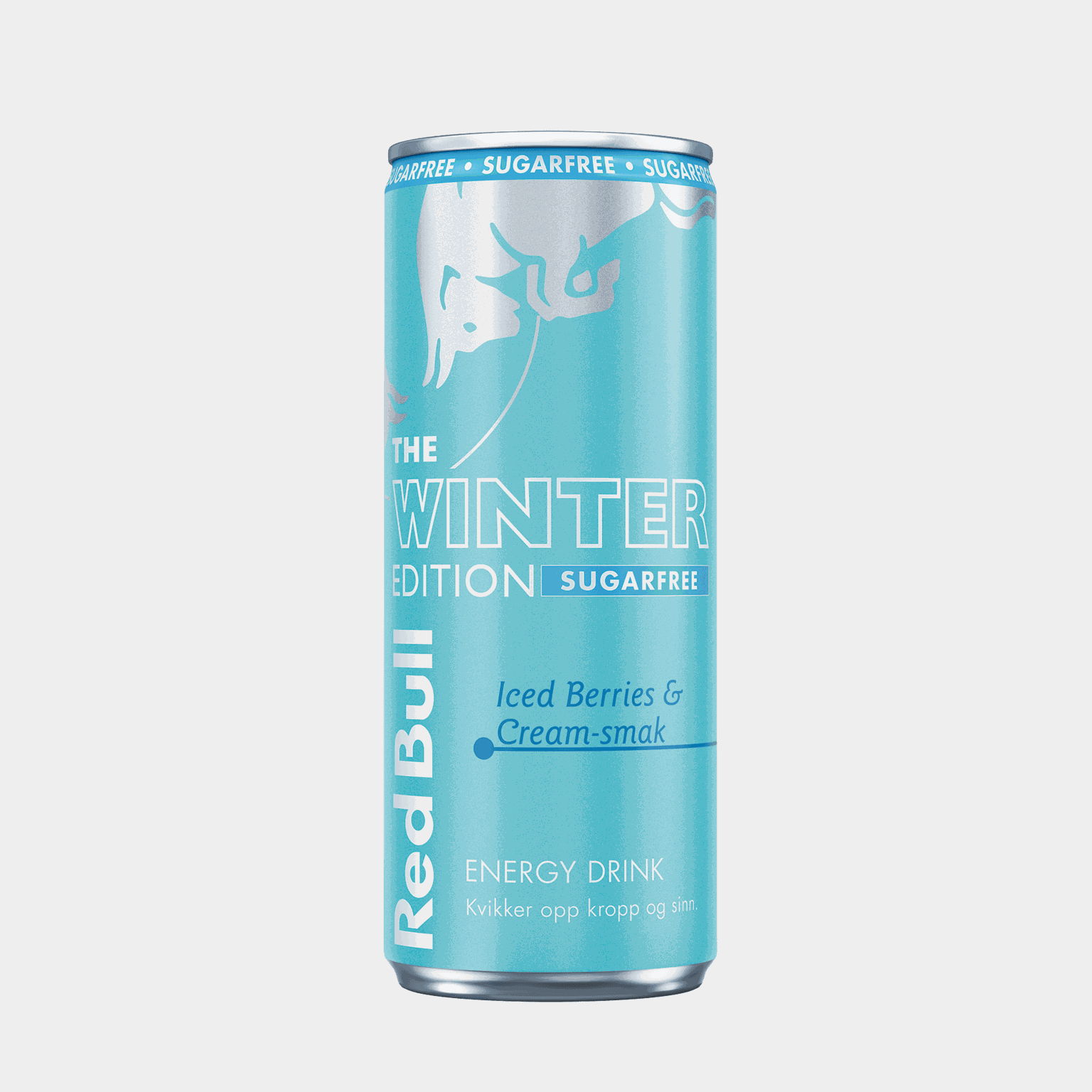 Energetický nápoj Red Bull, 250 ml, zimní edice, bez cukru.