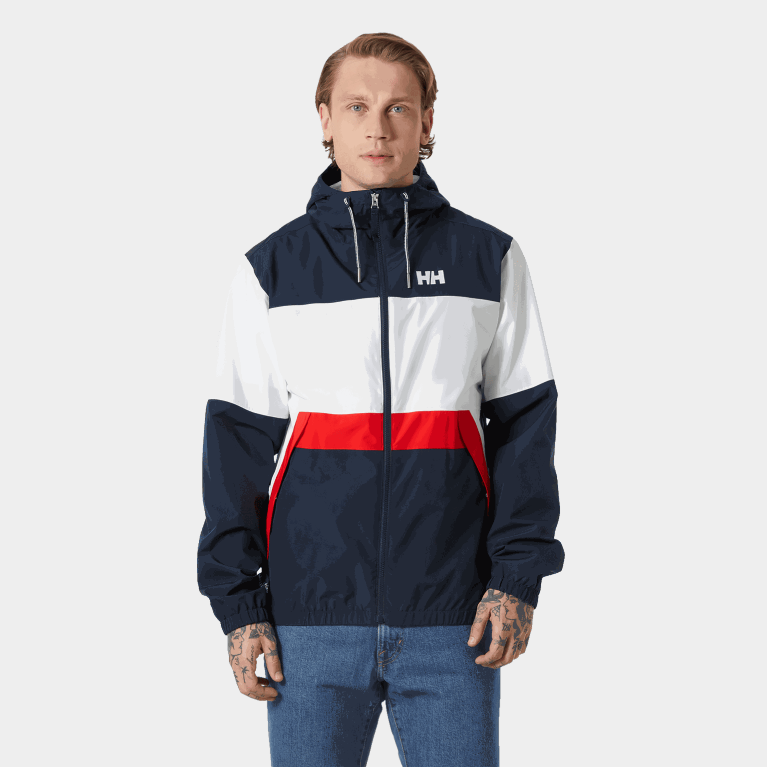  Jaqueta impermeável masculina Koster - azul escuro