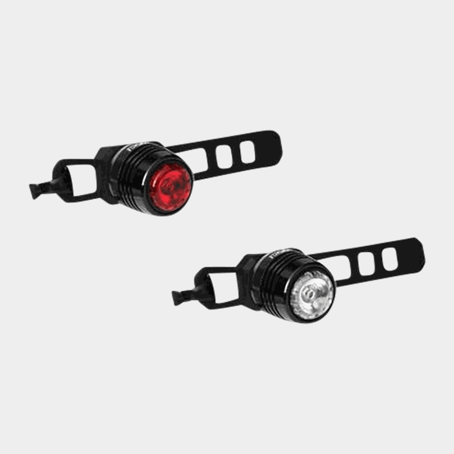 Batterijgevoede fietsverlichtingsset, fietslamp – Zwart