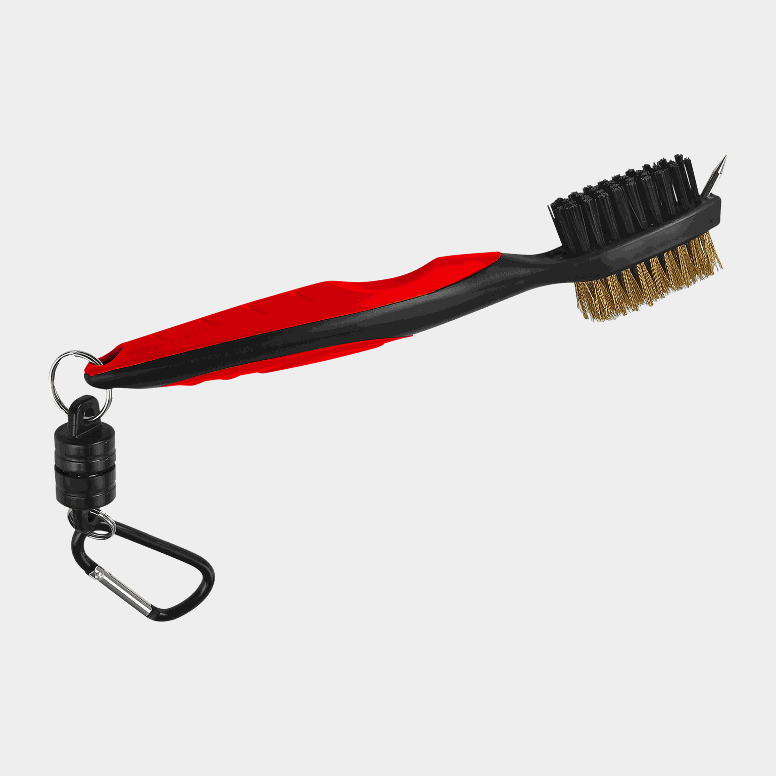  Escova de limpeza magnética dupla para tacos de golfe, ferramenta de limpeza - Preta