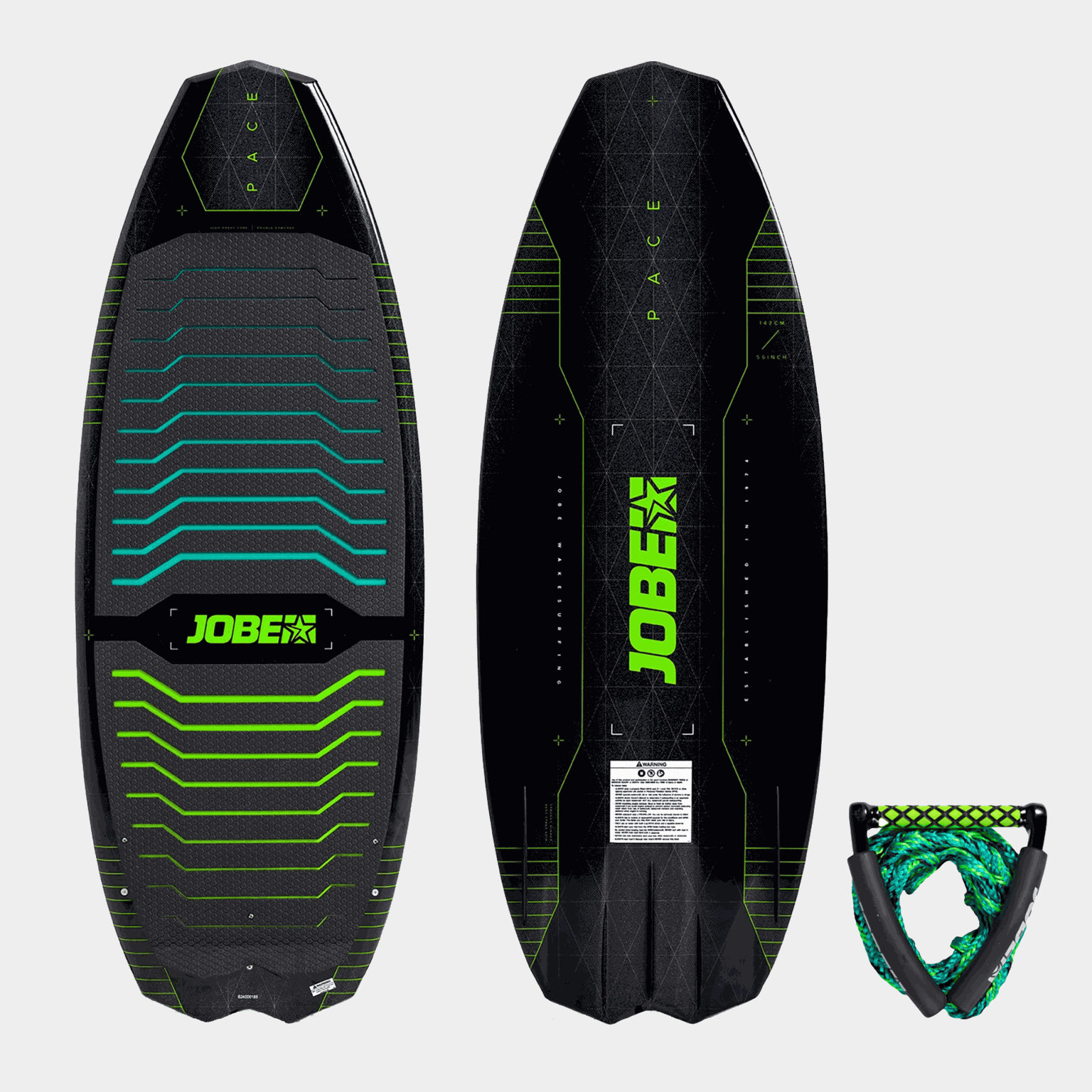 Conjunto Wakesurf + Pacerep, wakesurf - preto