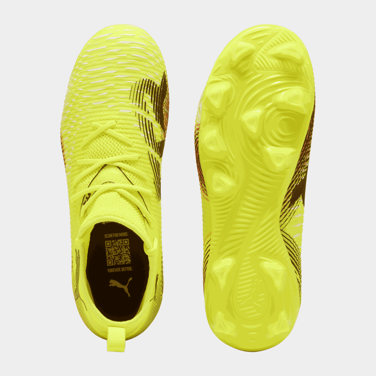 Chaussures de football FUTURE 8 Match FG/AG, pour gazon naturel et synthétique, Junior - Jaune