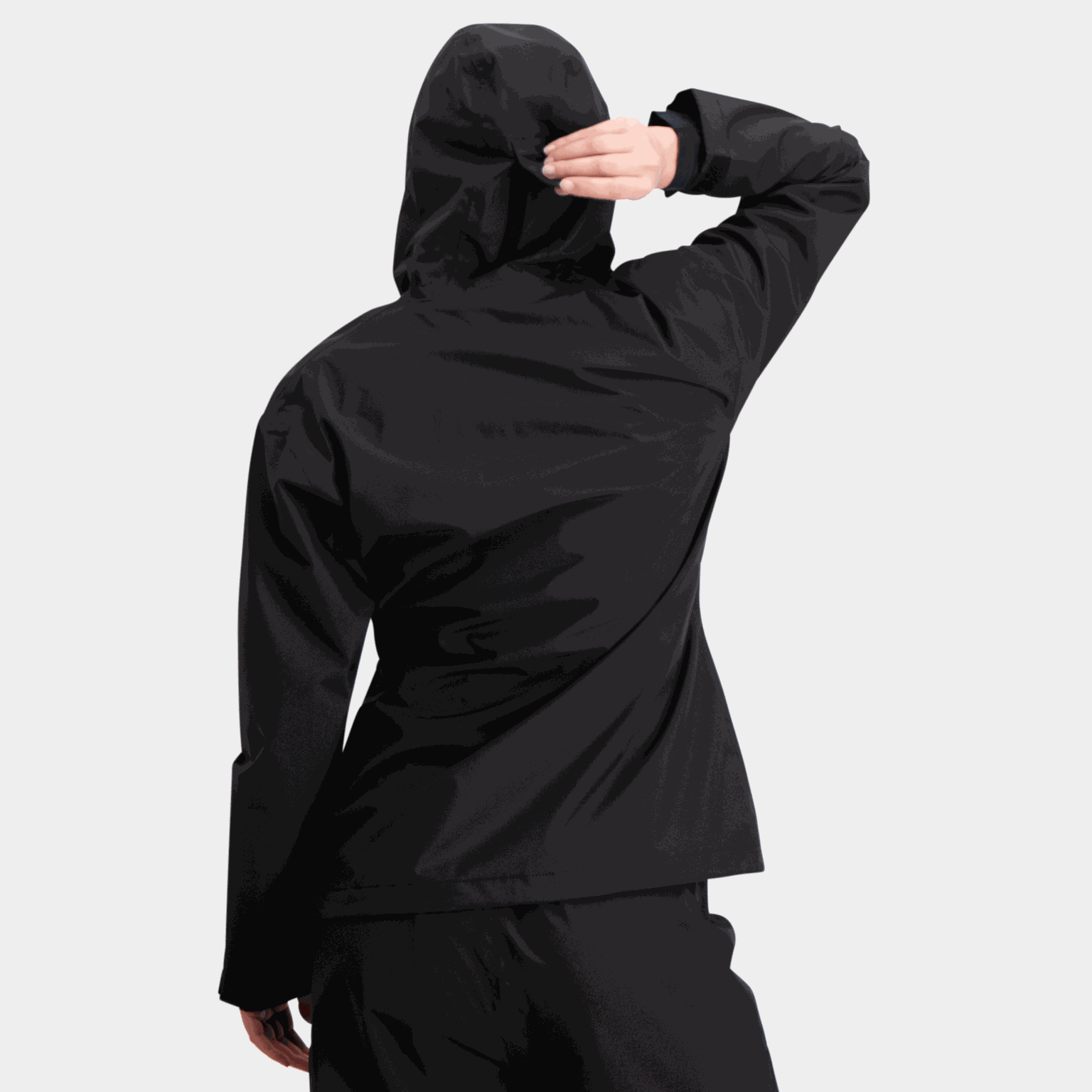  Waterdichte jas 77, waterdichte jas voor dames - zwart