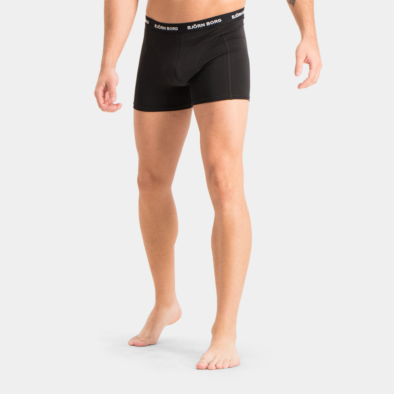 Cotton Stretch Boxer 1 PK, boxere herre - Svart