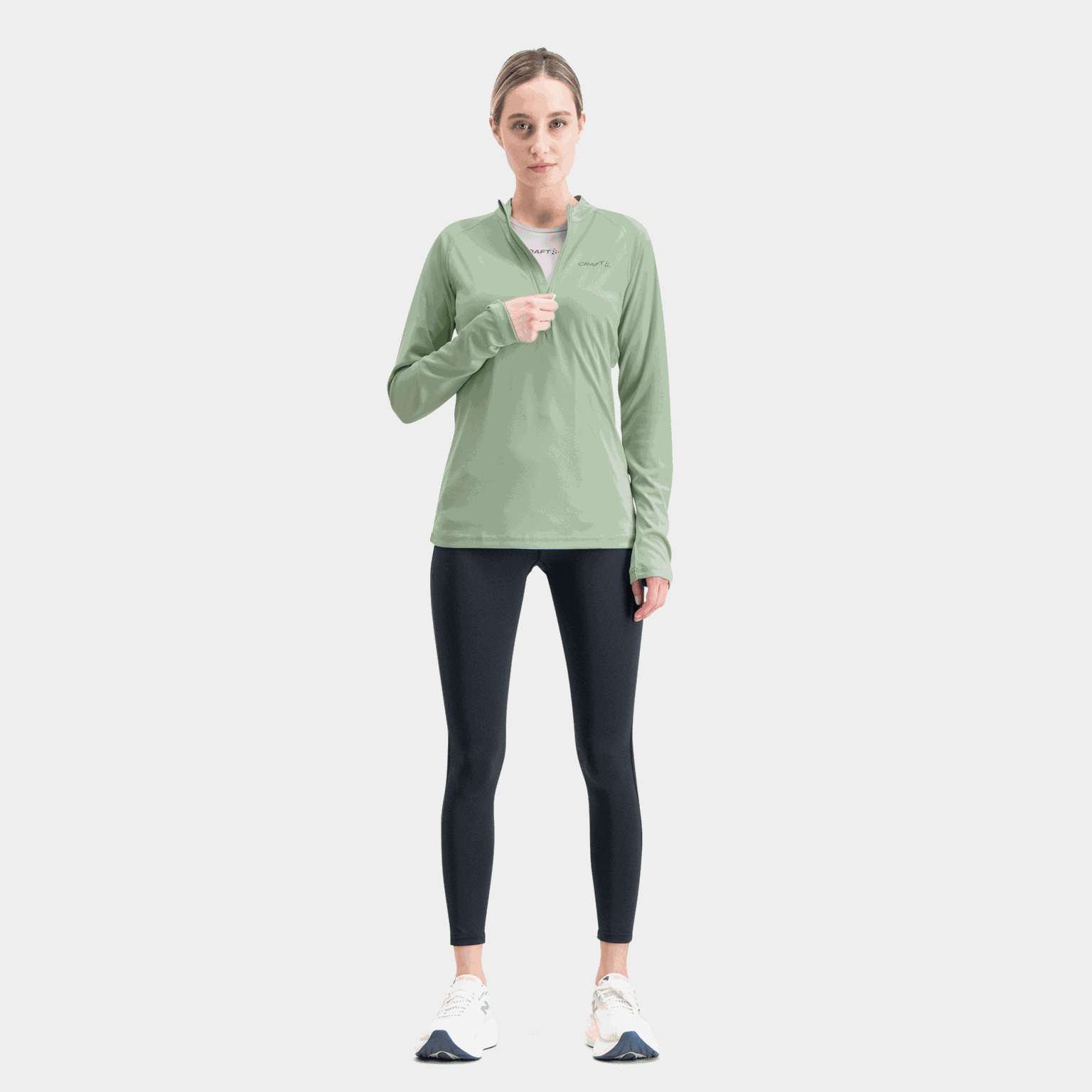 Core Charge 2 dames sweatshirt met lange mouwen en volledige ritssluiting