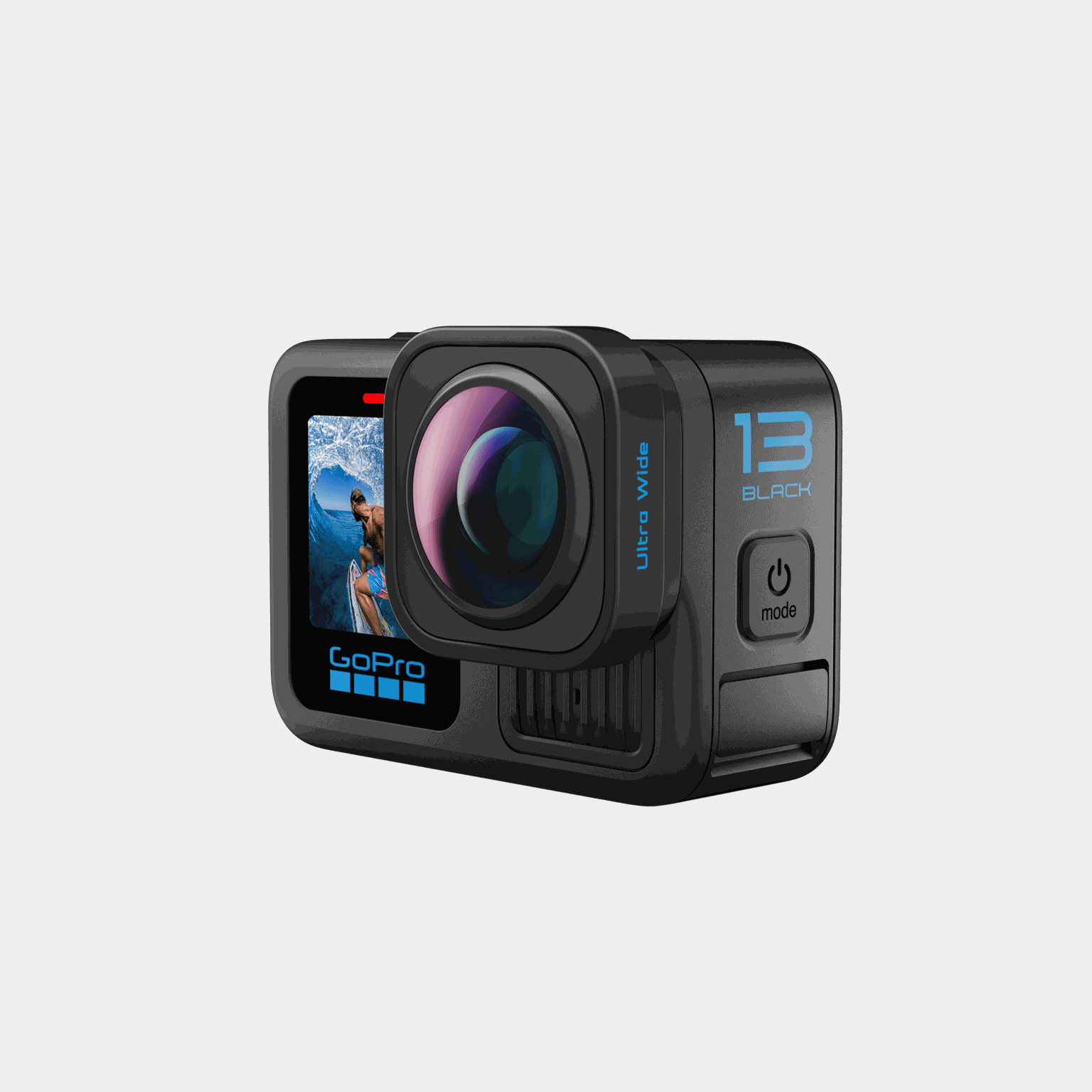 Ultragroothoeklensmodus voor GoPro, groothoeklens – zwart