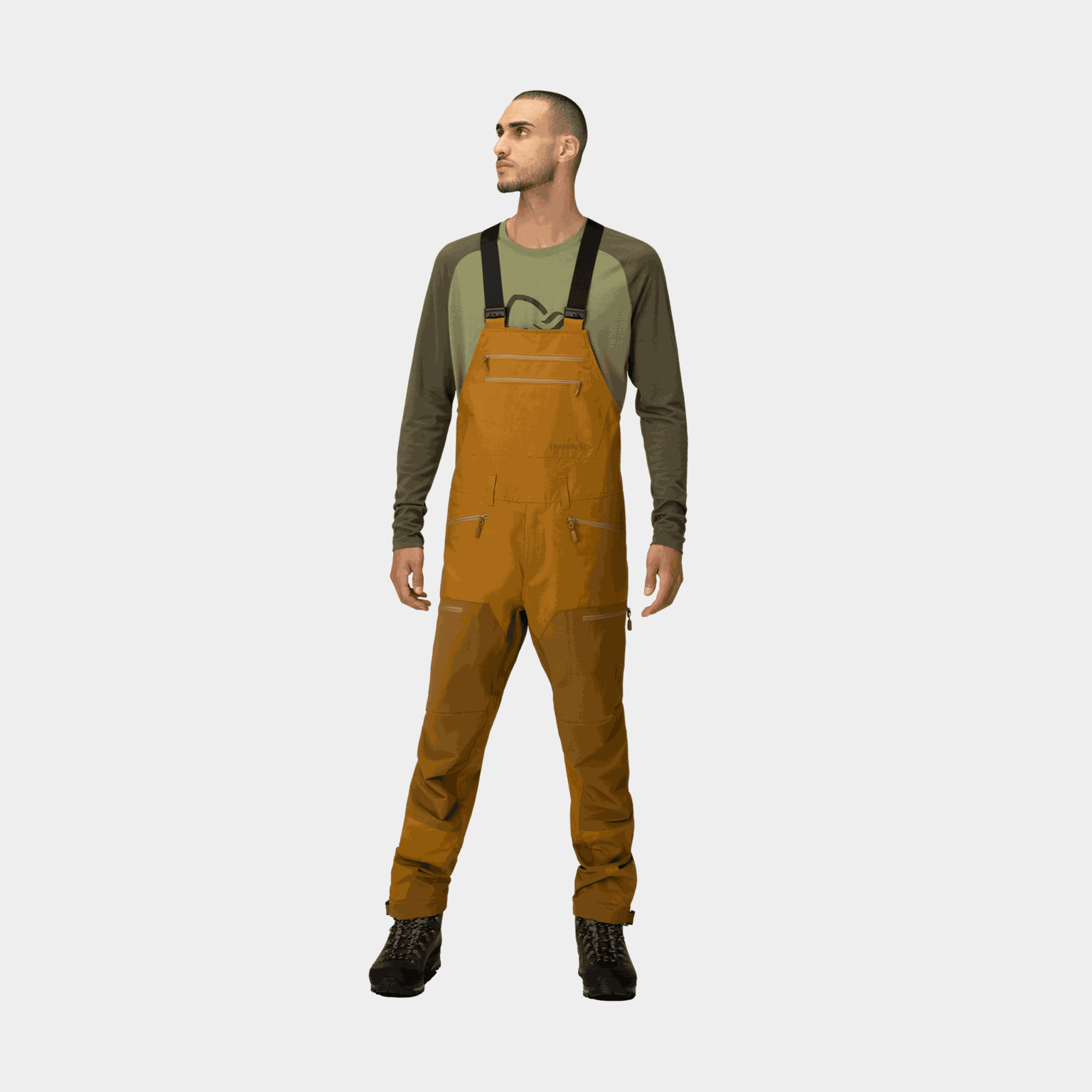 Salopette en coton Femund, pantalon de randonnée robuste, homme - Multicolore