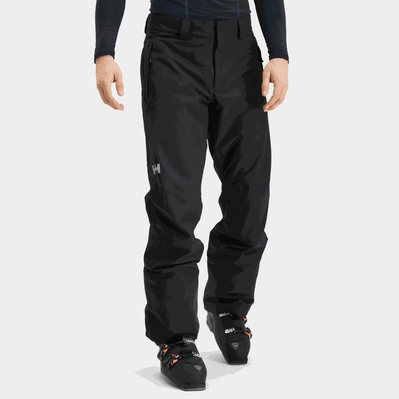  Spodnie termiczne Alpine Blizzard 24/25, legginsy narciarskie, legginsy snowboardowe, męskie – czarne
