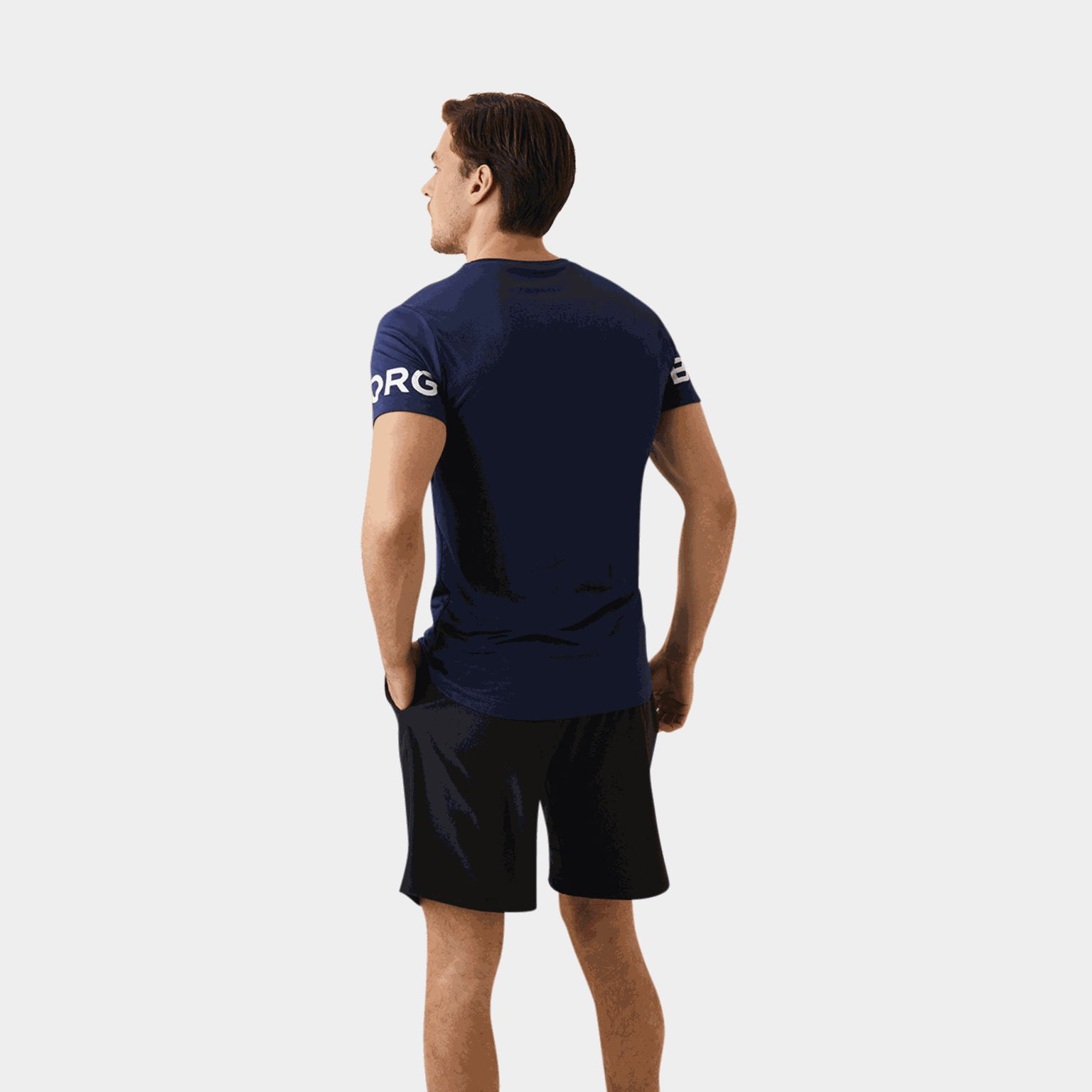  Borg heren T-shirt, donkerblauw