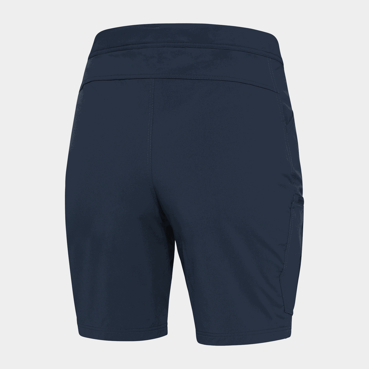  Shorts femininos de tecido softshell com estampa de lagarto, ideais para caminhadas - azul escuro