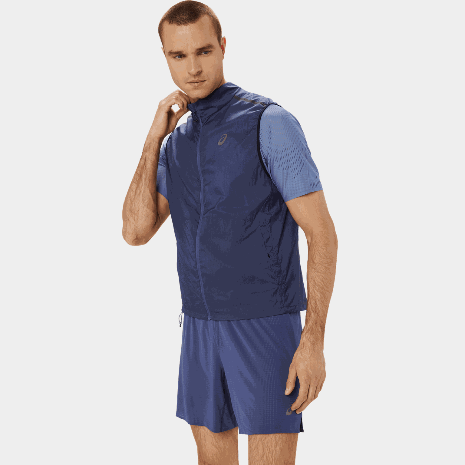 Metarun Packable Gilet, løpevest, herre - Blå