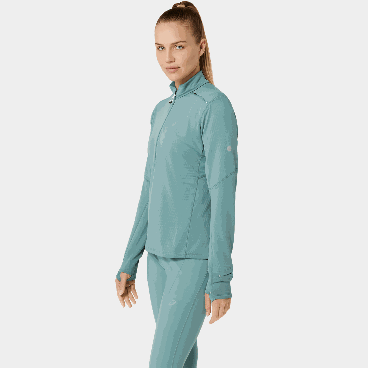 Casaco de inverno feminino com zíper - verde