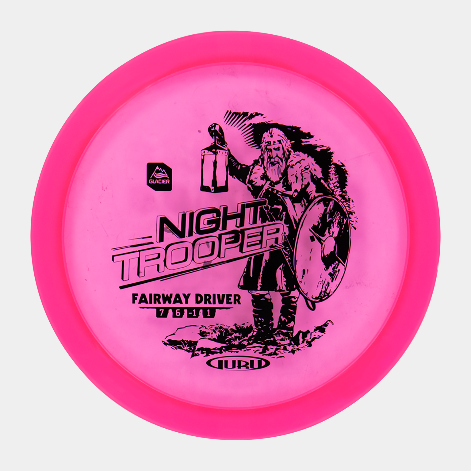  Glacier Line Night Trooper Driver Frisbeegolfdisc, 170-175 g – Rosa