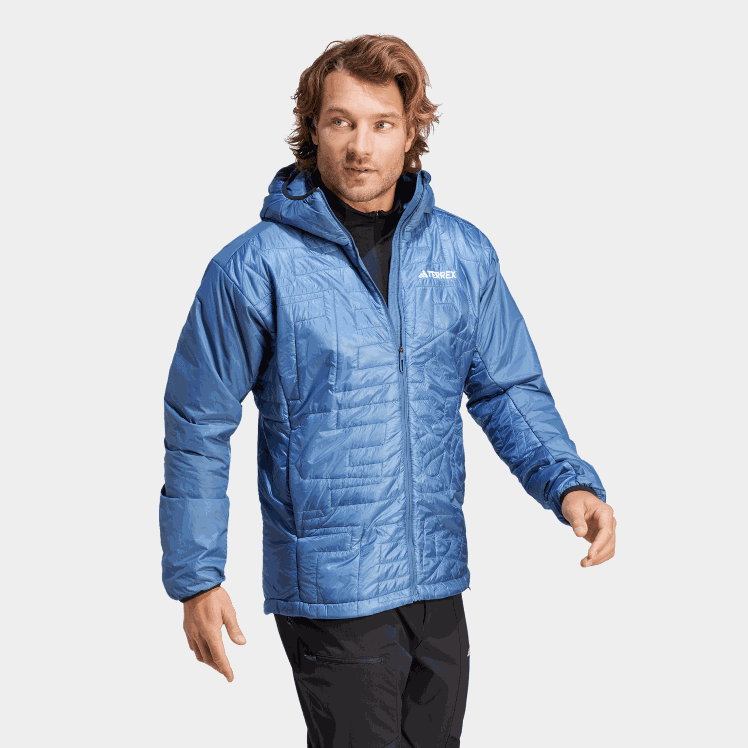  Pánská bunda s kapucí Terrex Xperior Varilite Primaloft – modrá