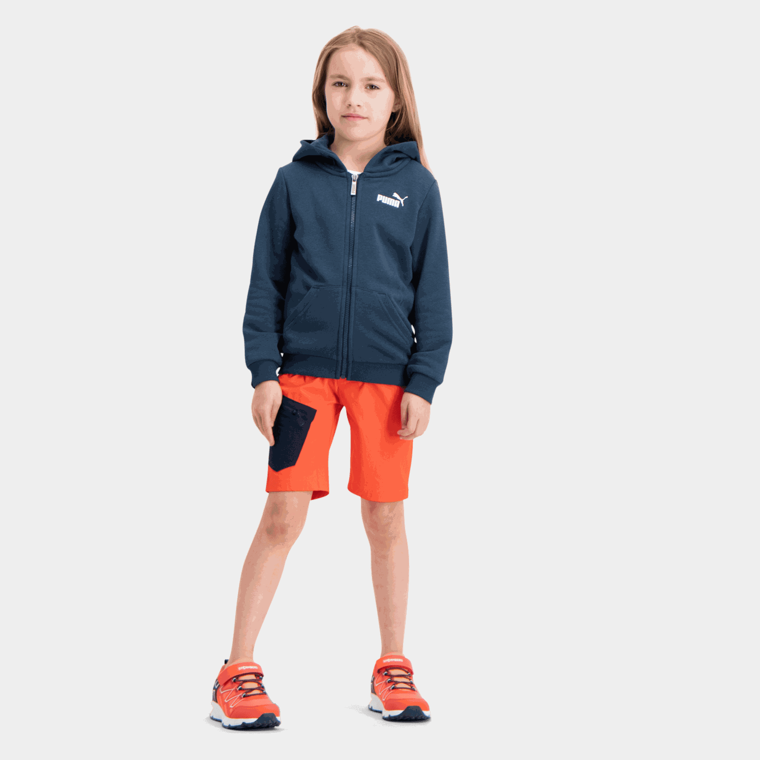  ESS Small Logo FZ TR Kindersweatshirt – Blauw