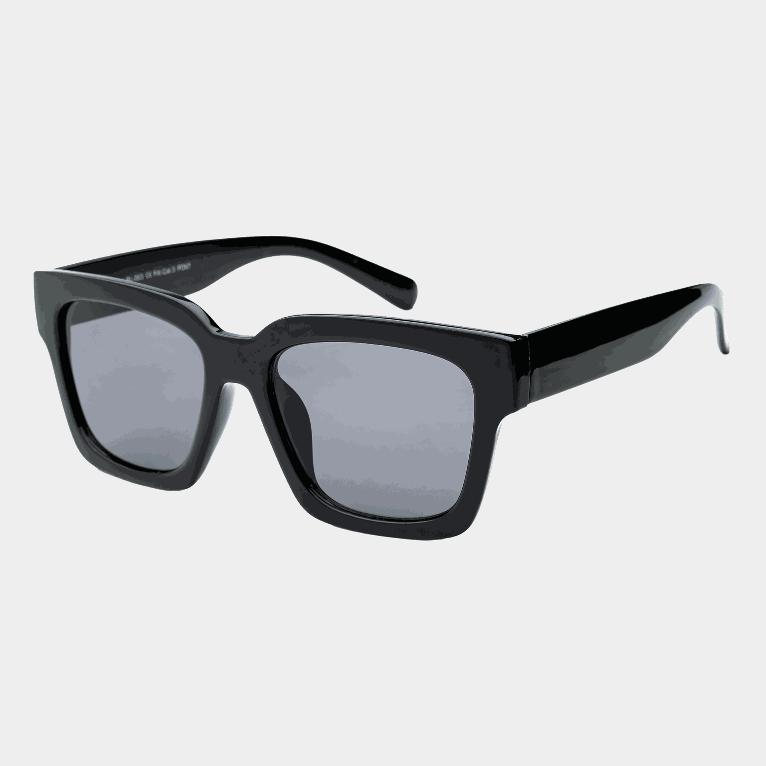 001 Waye Black Frame With Smoke Lens, solbriller, unisex - Svart