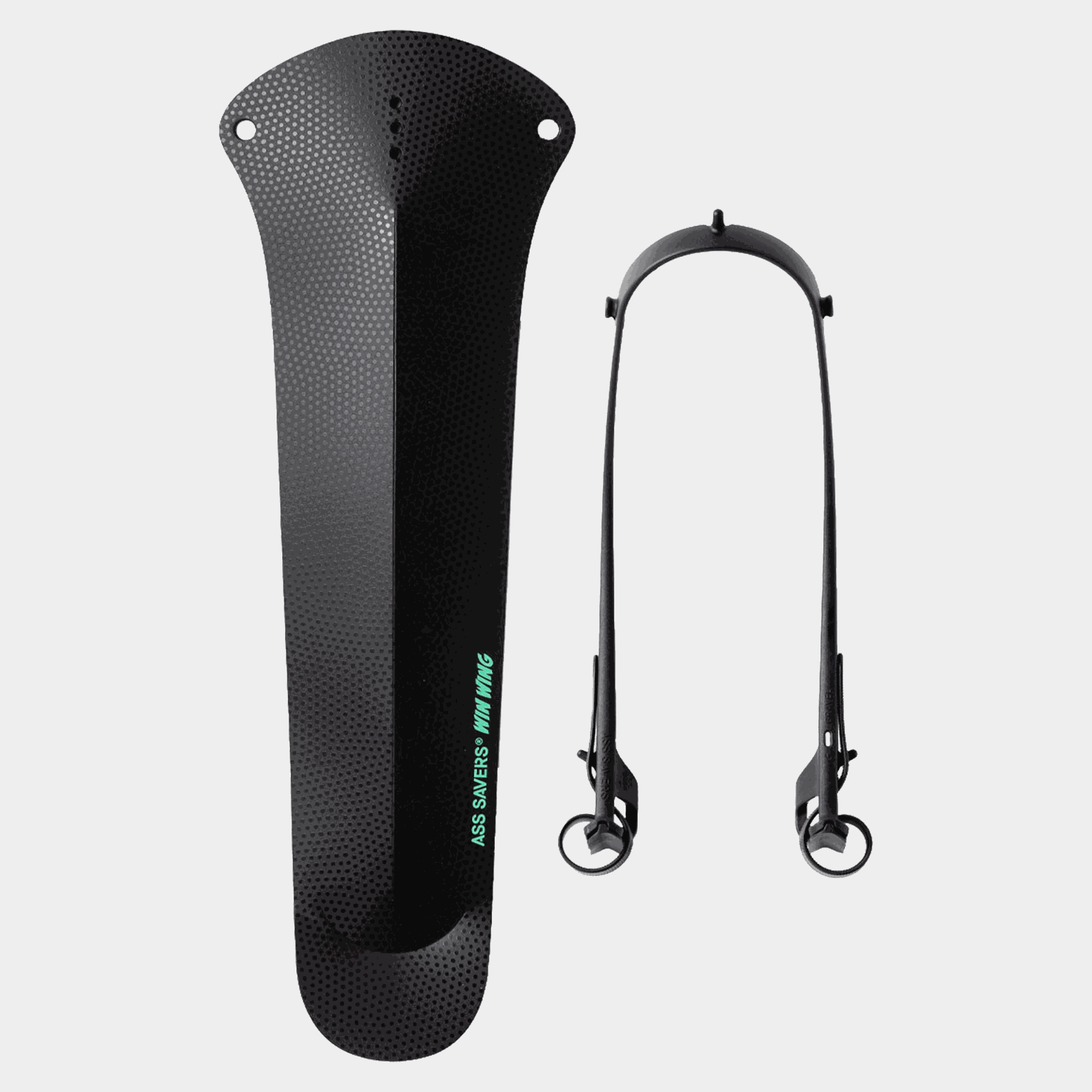  ASS SAVERS Win Wing Gravel Achterspatbord, Zwart - Zwart