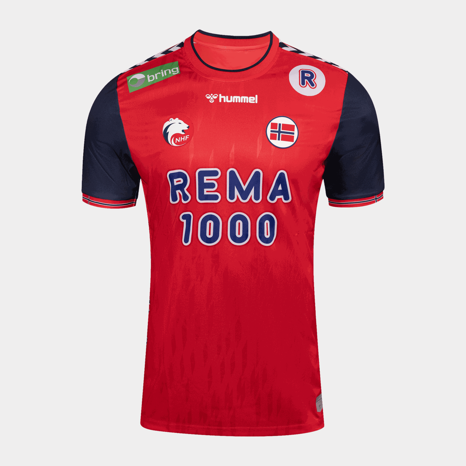 NHF 24 Home Kit Jersey Short Sleeve, håndballdrakt, barn - Rød