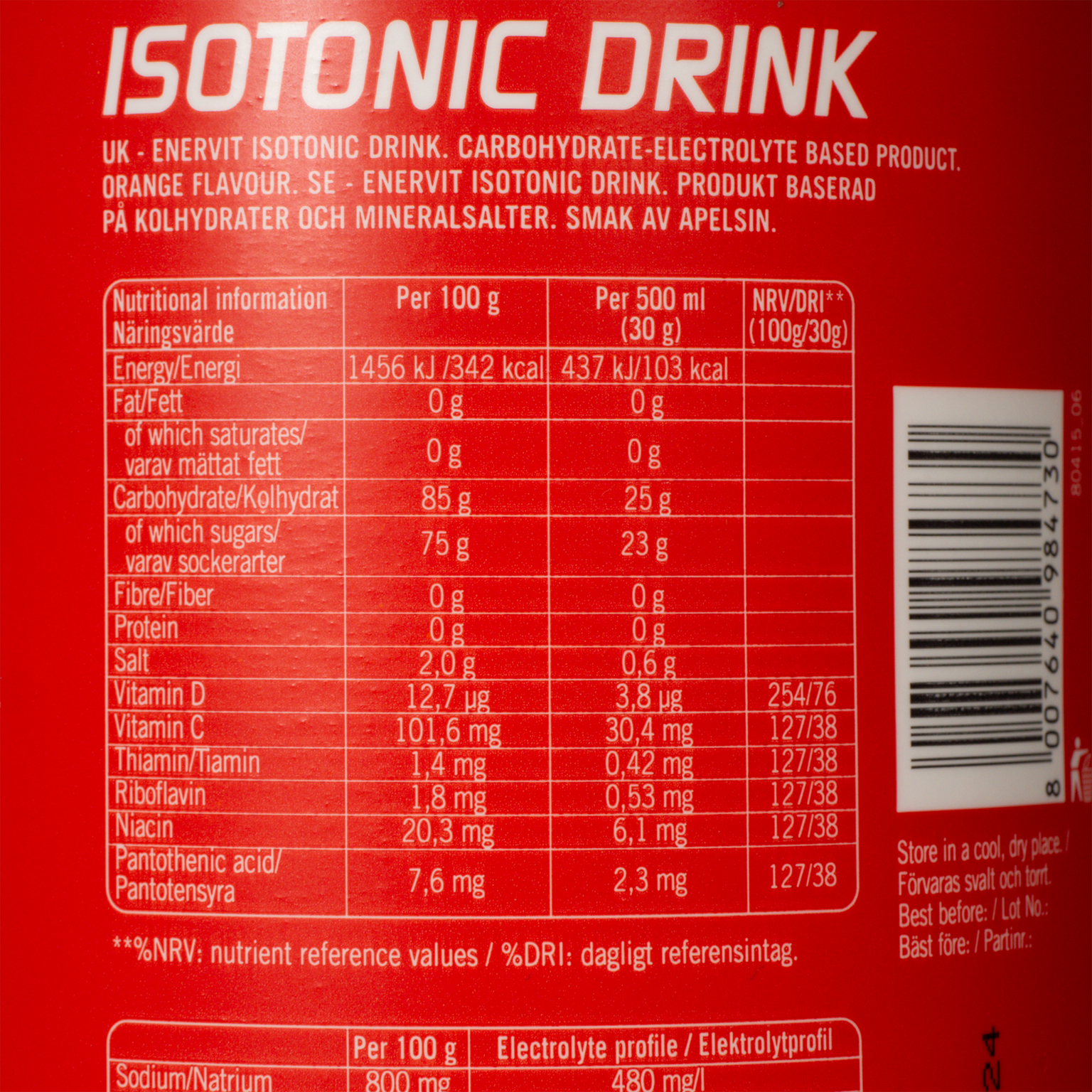 bebida isotônica, bebida esportiva