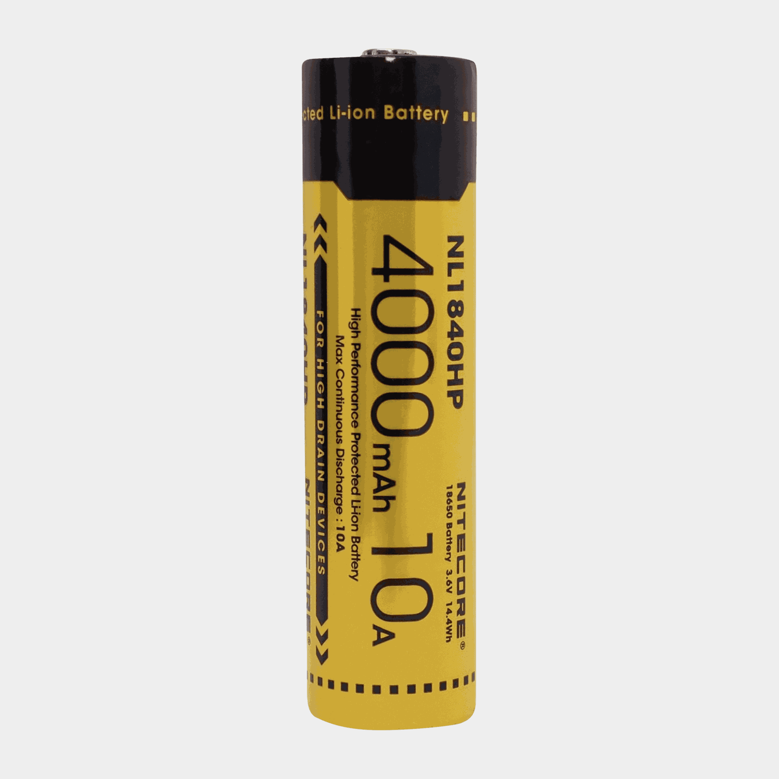 Batería recargable Nitecore NL1840 – Amarilla