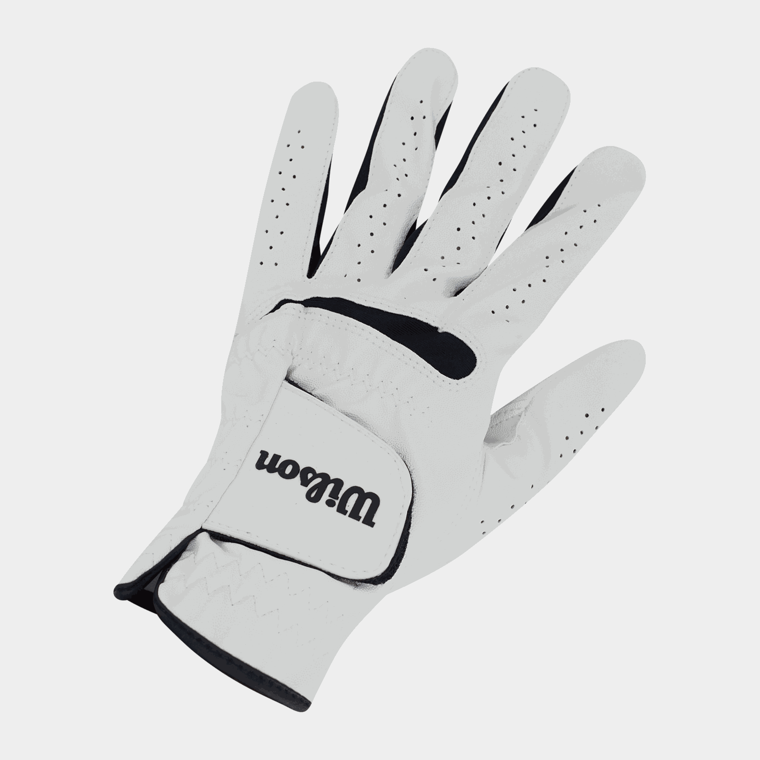 Luvas de golfe Feel Plus masculinas, para canhotos, brancas.