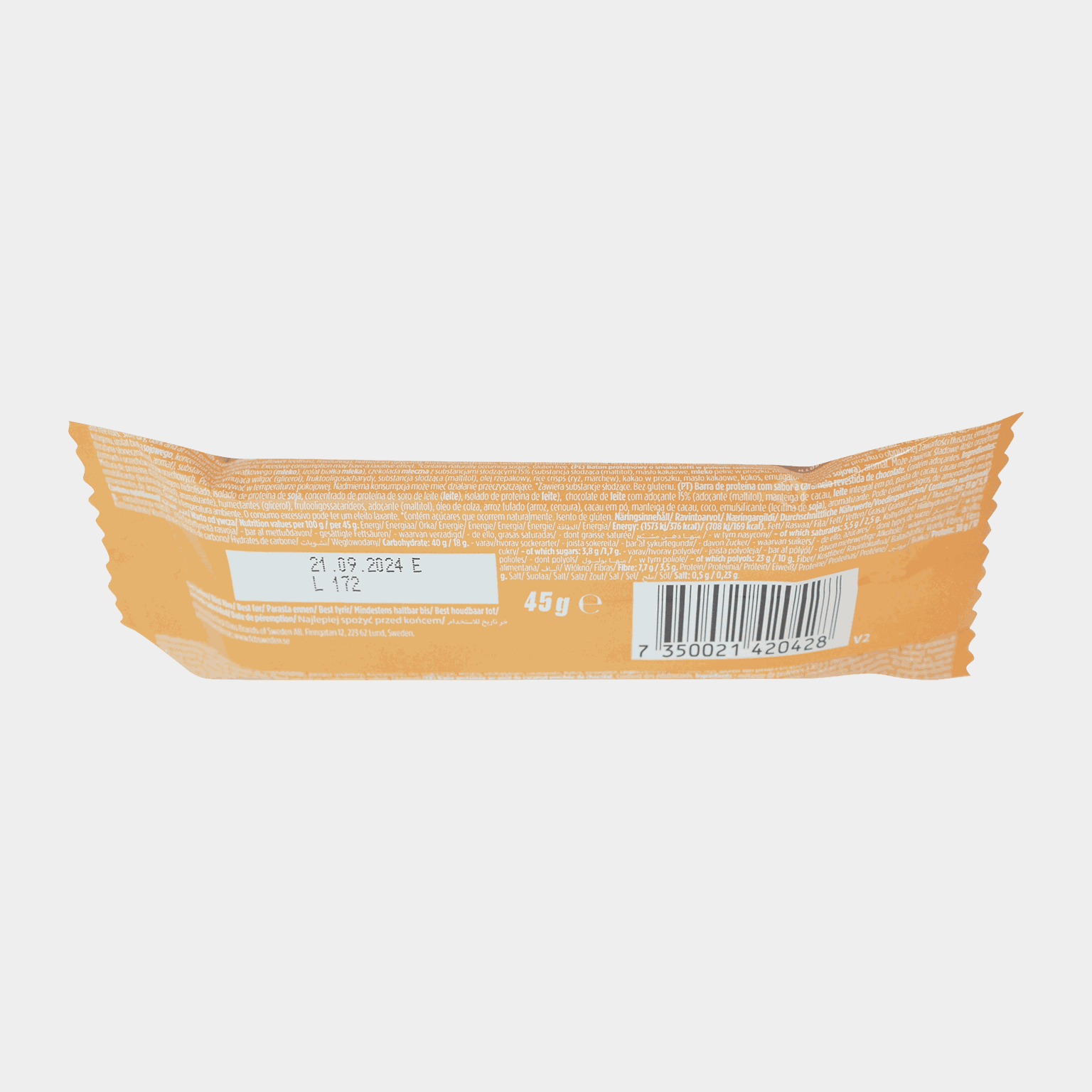 Batony proteinowe o smaku toffi i karmelu 45 g, Batony proteinowe -