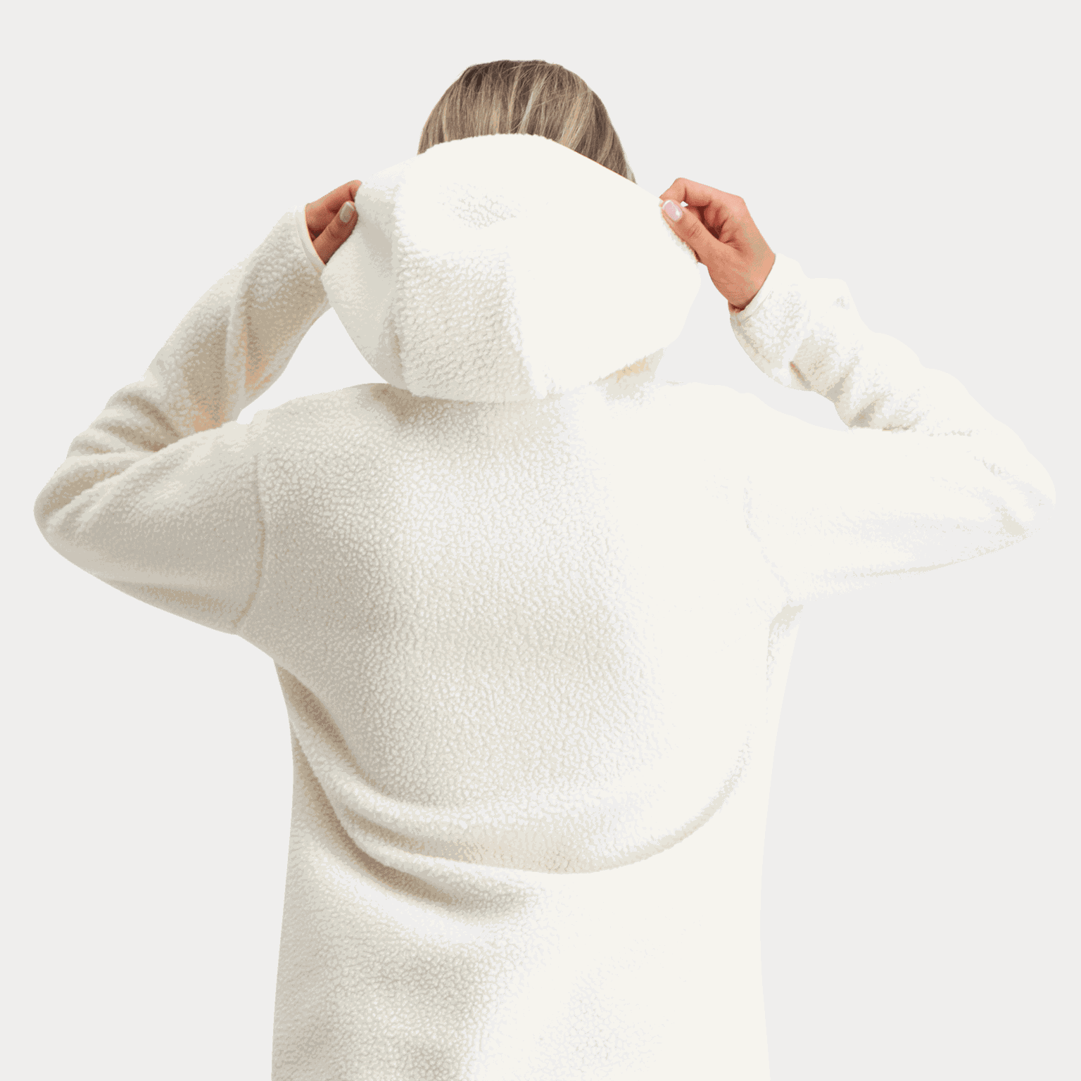 Kiberg Sherpa Fleece Jacket, fleecejakke, dame - Hvit