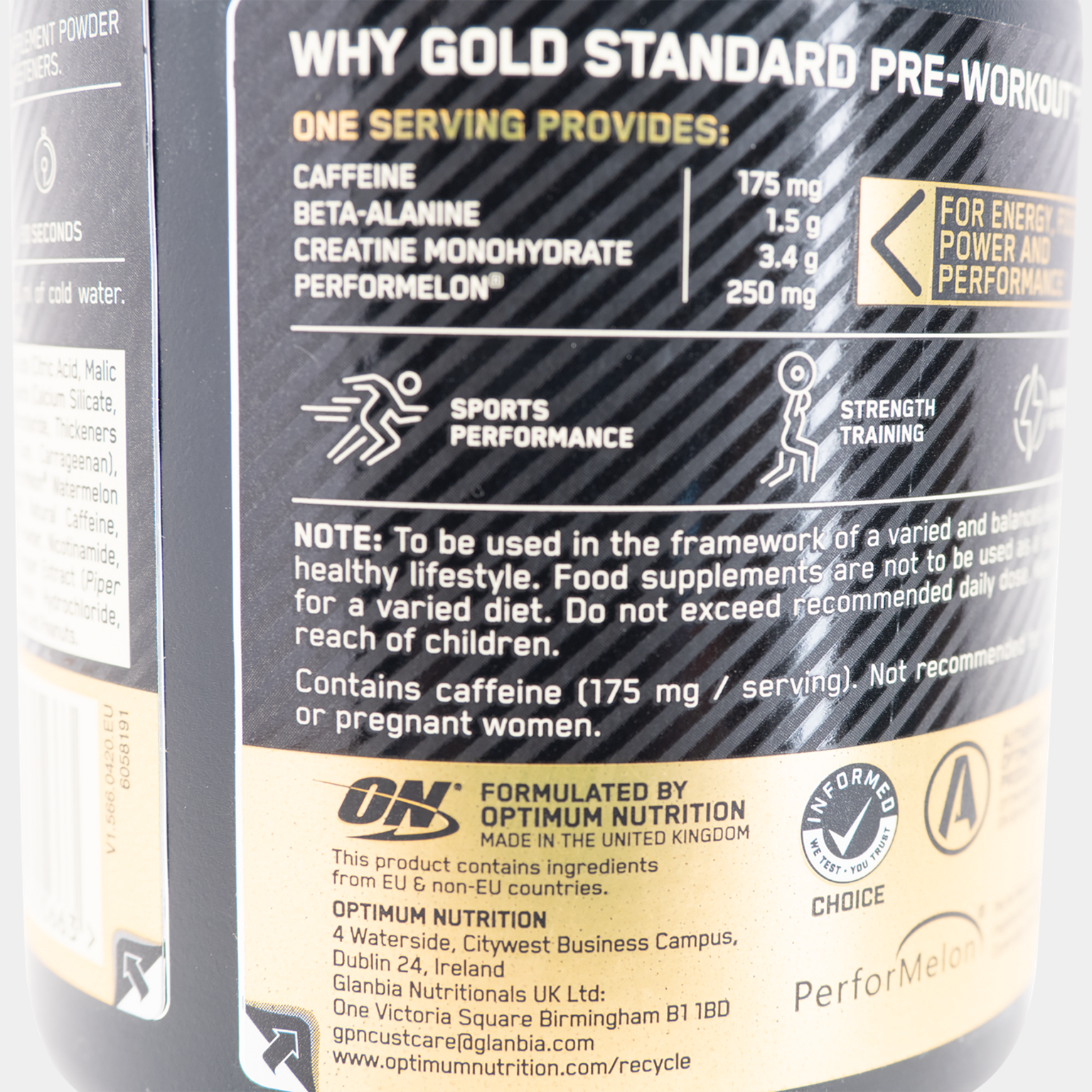  Gold Standard Pre Workout 330 g, suplement w proszku przedtreningowy
