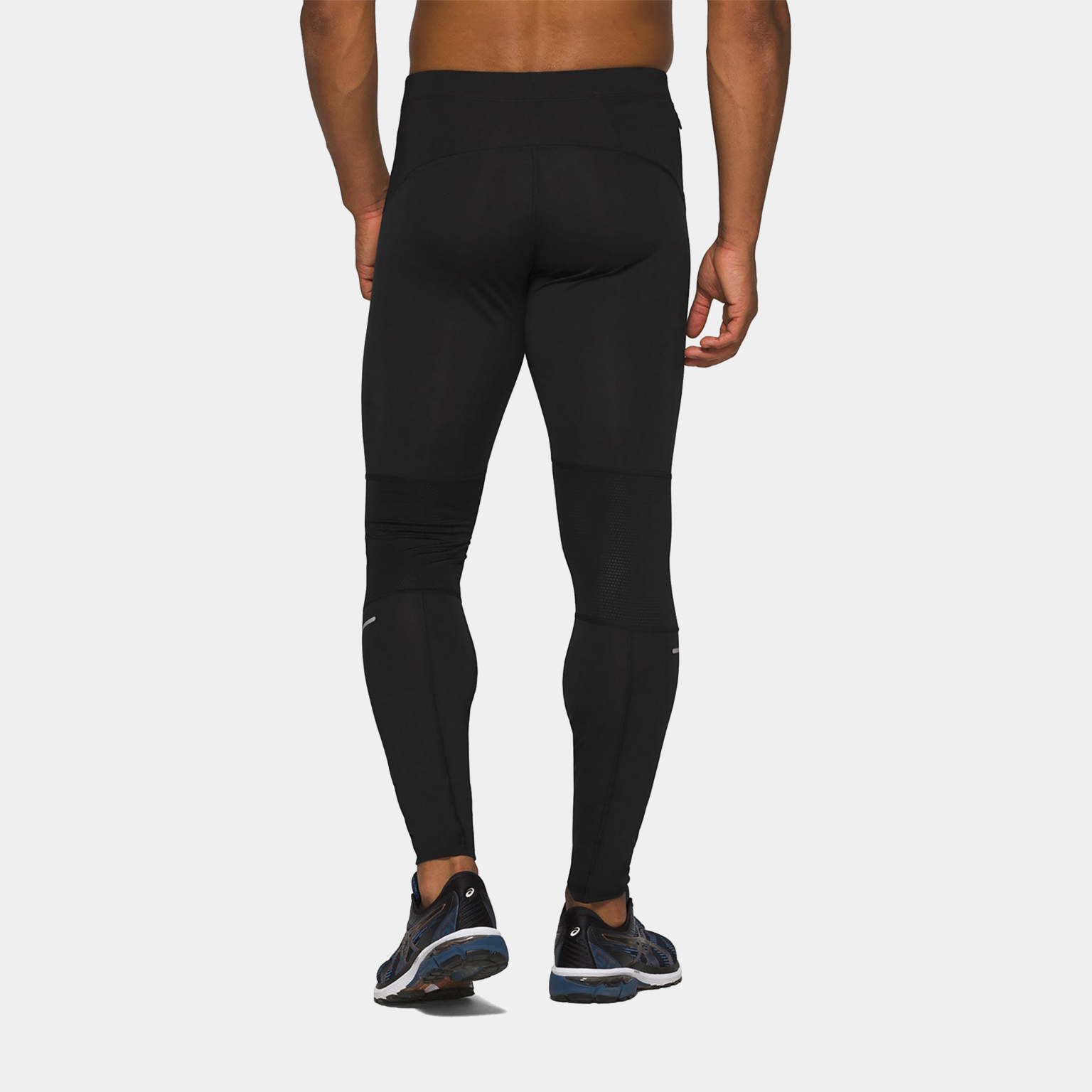 Męskie legginsy do biegania, legginsy treningowe - czarne