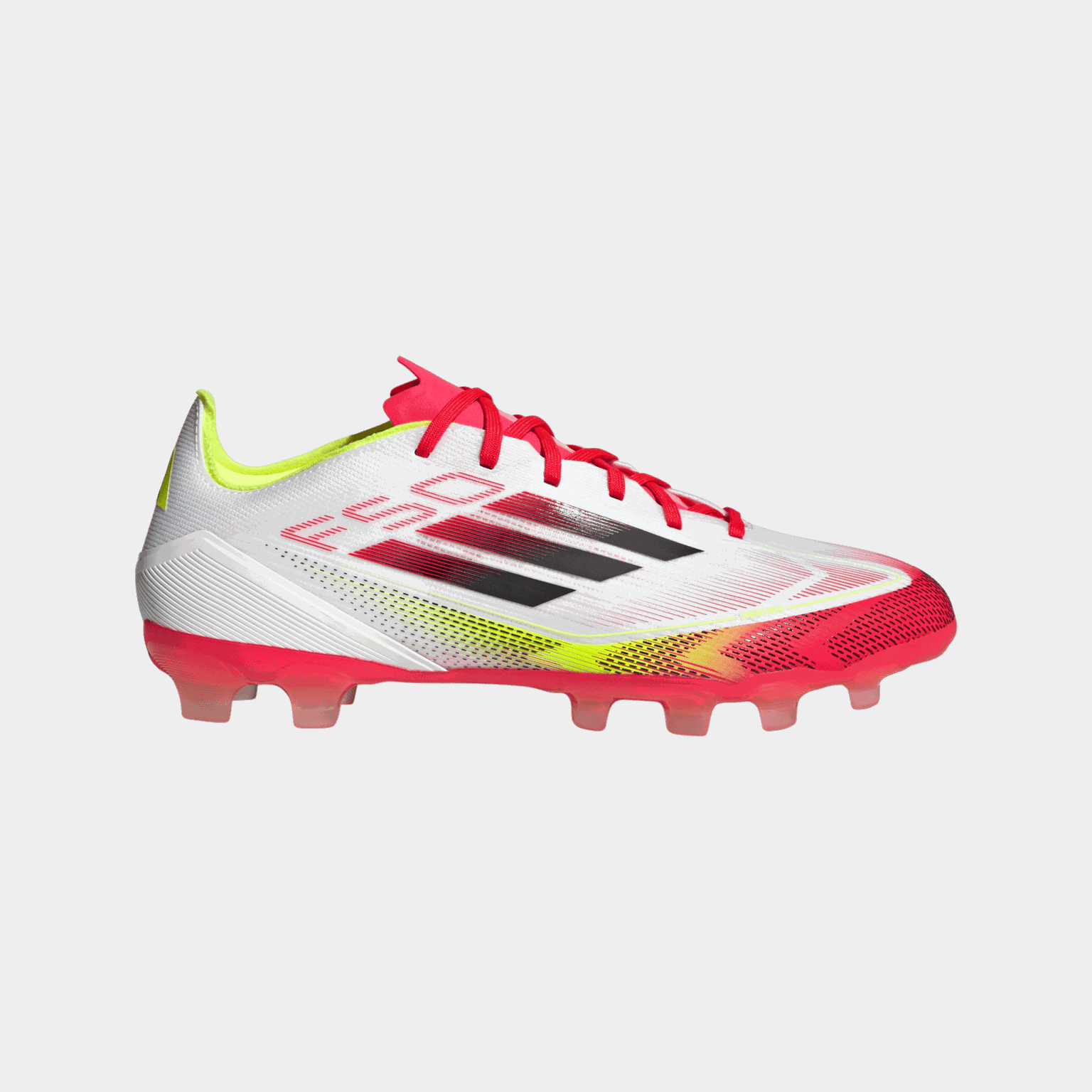 Chaussures de football F50 Pro MG pour gazon naturel et synthétique, unisexe – Blanches