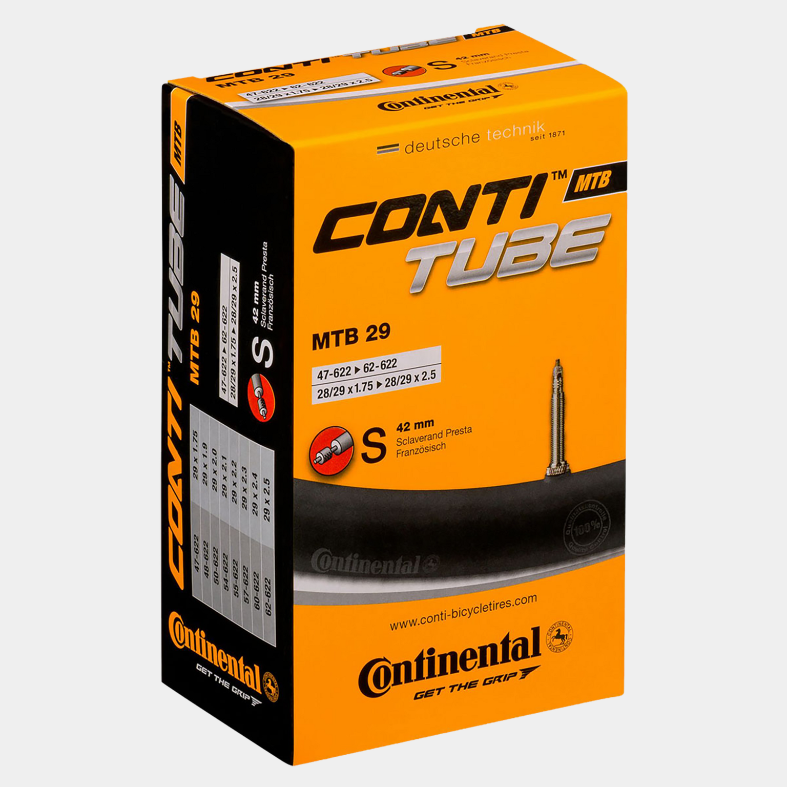  Câmara de ar leve para bicicleta de montanha Conti 28 FV 47/62 (29 polegadas) -
