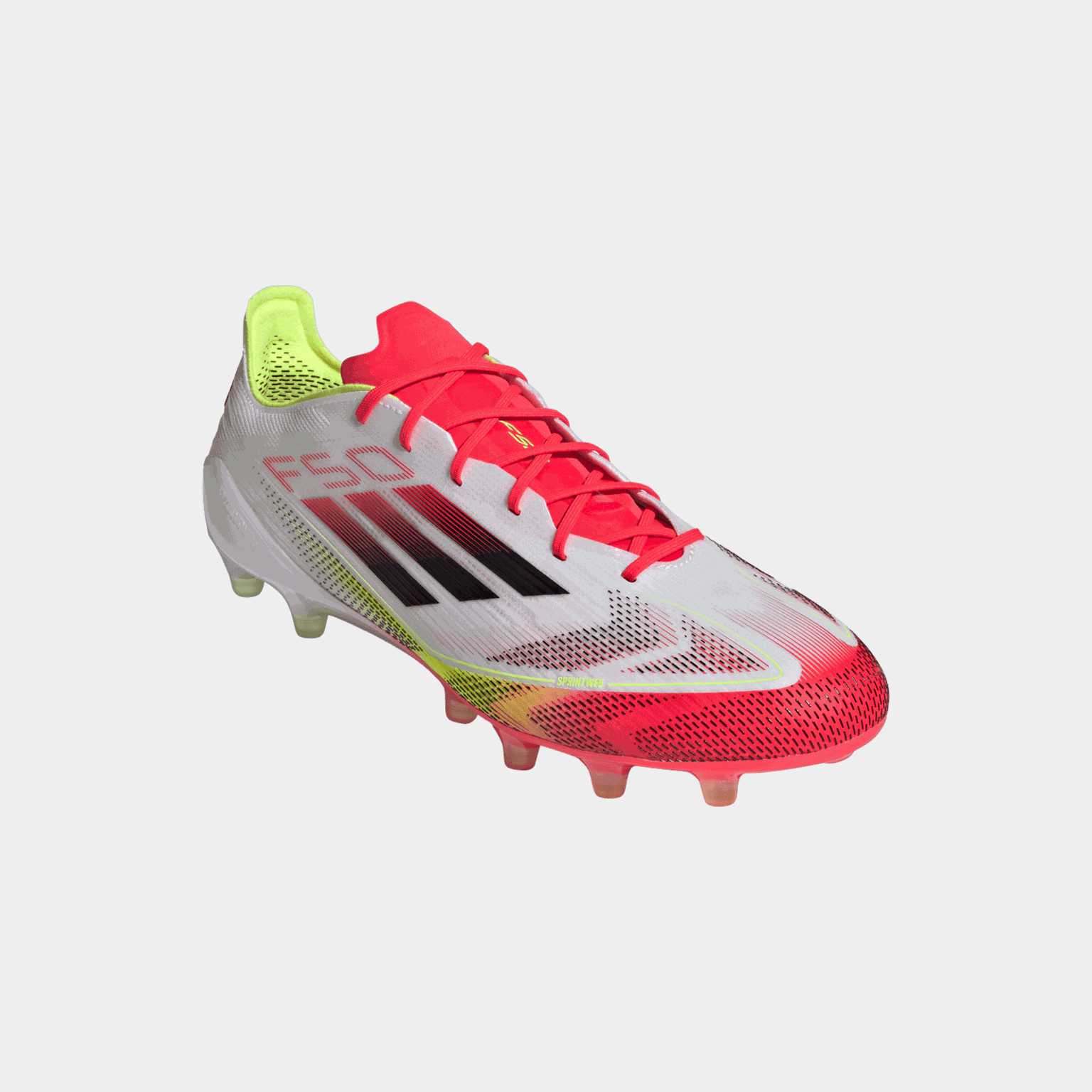 Chaussures de football F50 Elite AG pour terrain synthétique, unisexe – Blanches