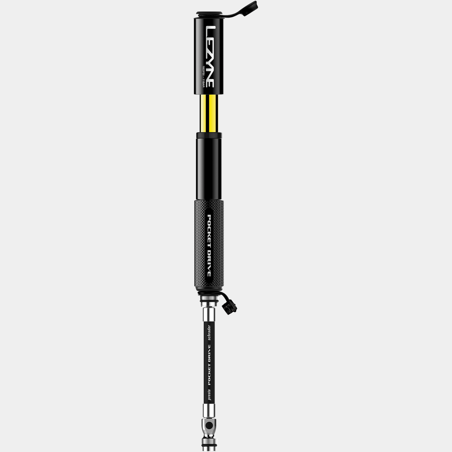 Pocket Drive HP, minipump, sykkelpumpe - Svart
