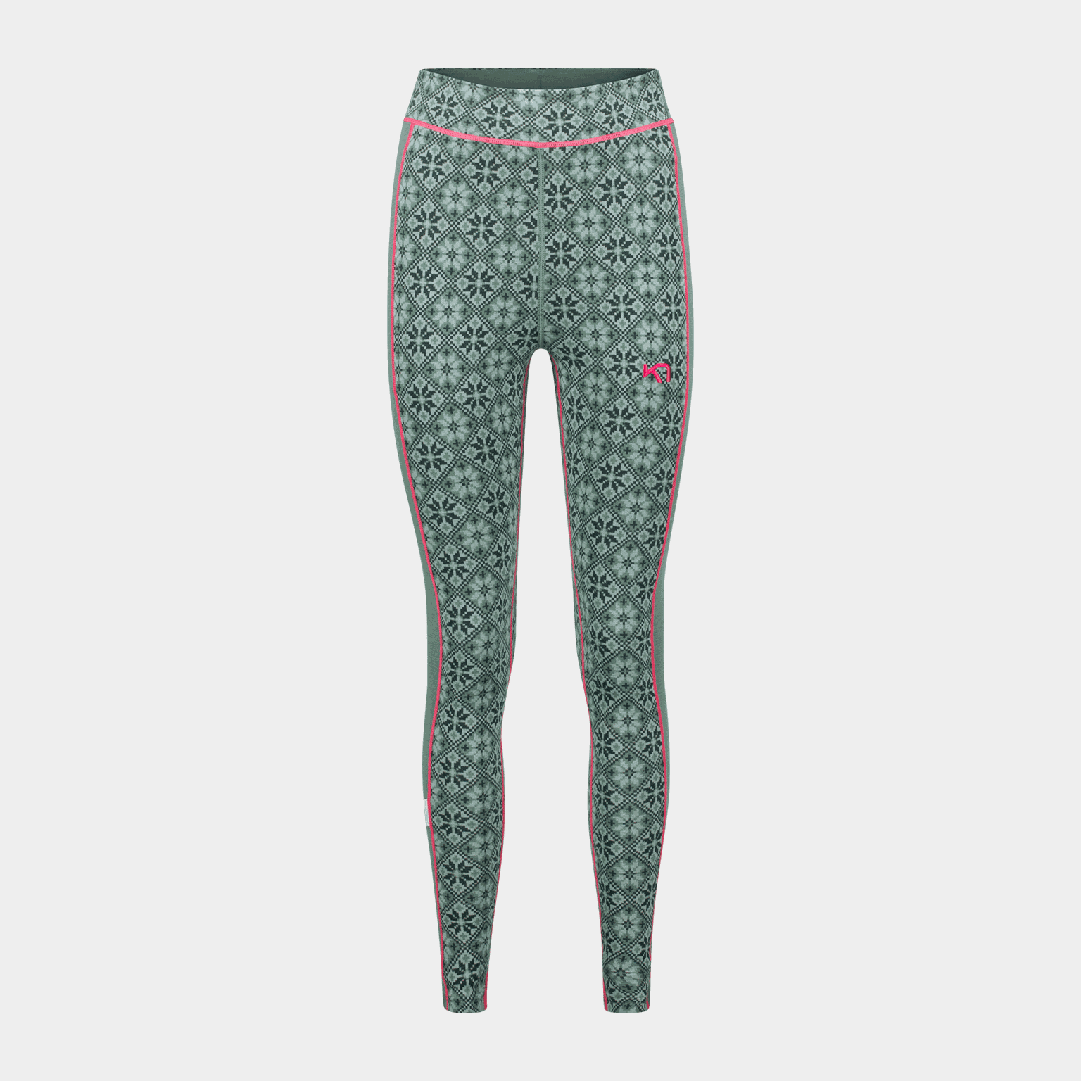 Roze lange broek met hoge taille voor dames