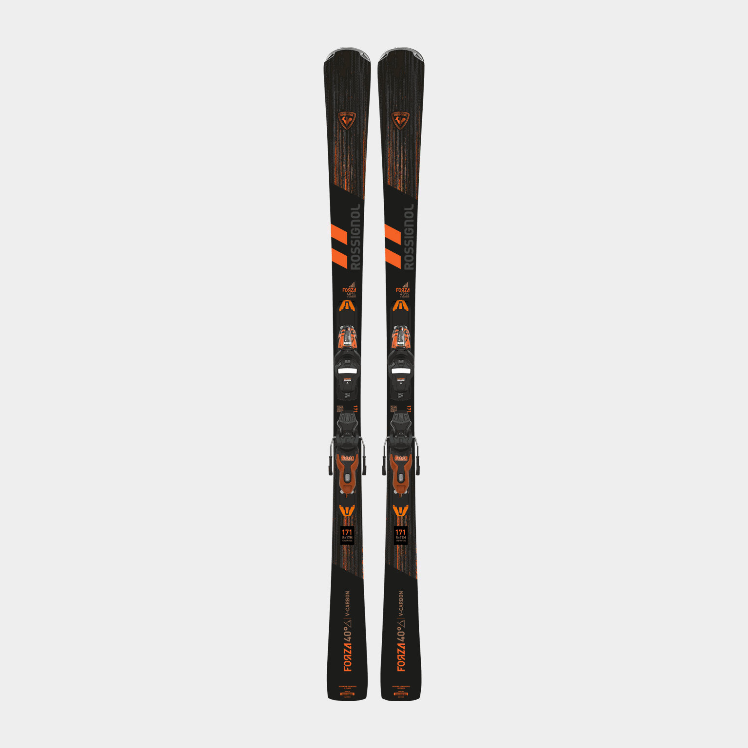 Esqui alpino Forza 40 40V-CX XP11 941, preto e laranja, 24/25, carved, unissex - multicolorido