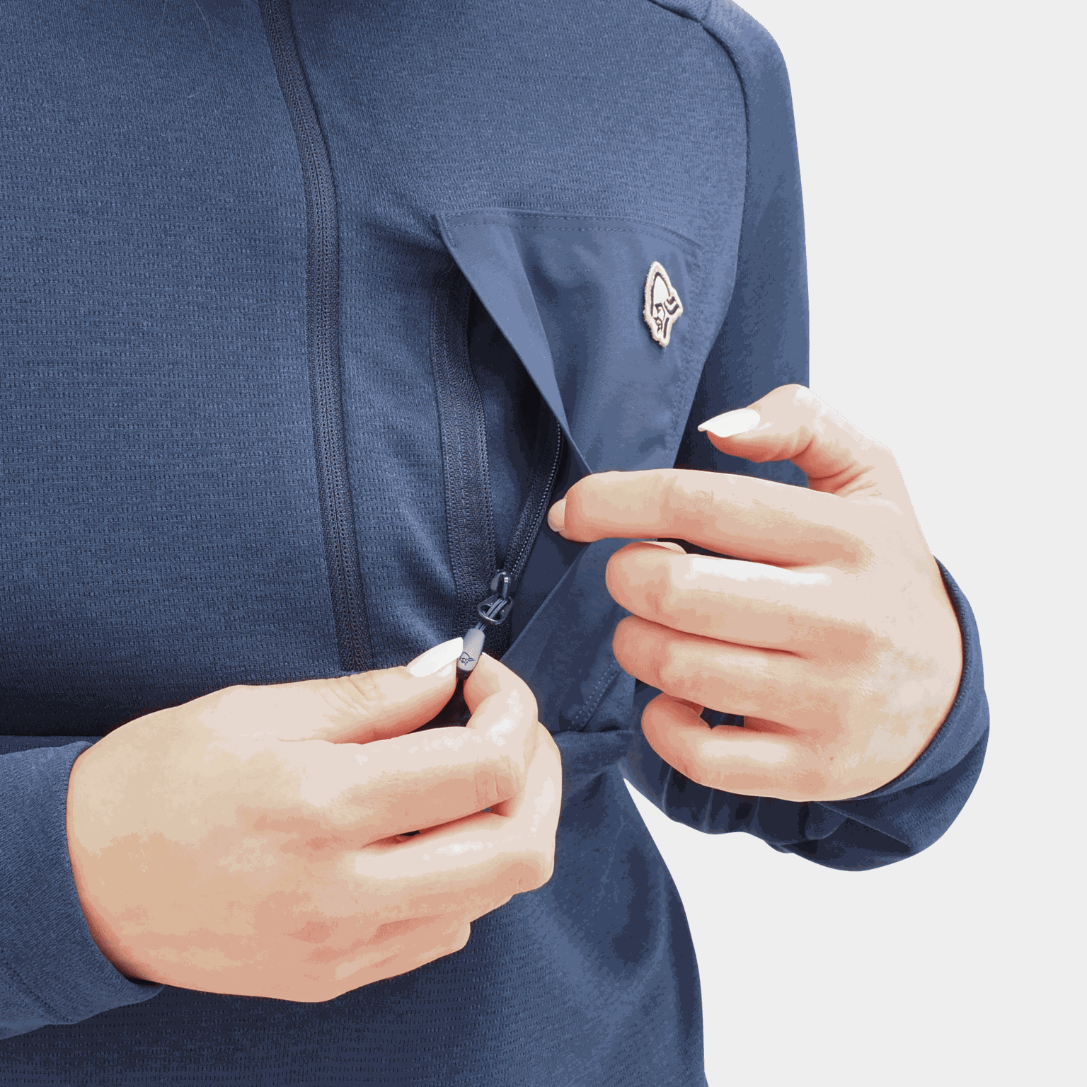  Damessweatshirt met rits, model Femund Warm1