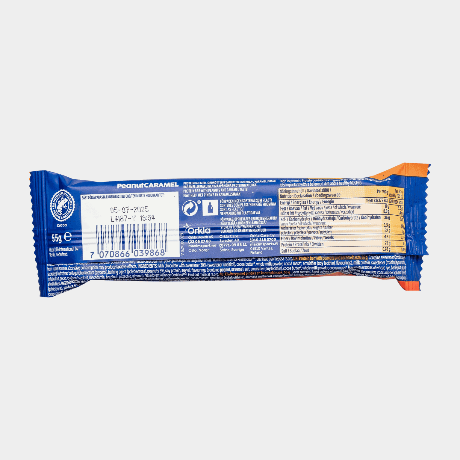  Puha fehérjeszelet karamellel és földimogyoróval 55 g -