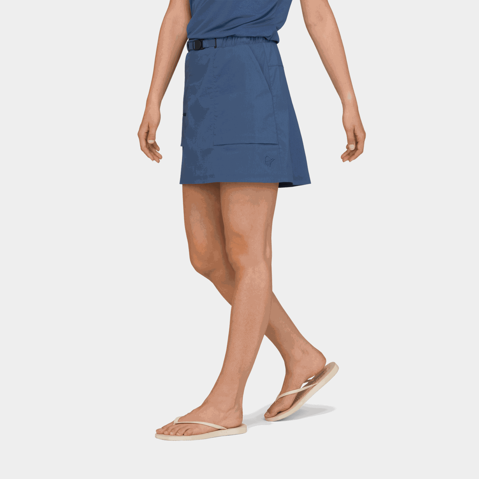  Saia feminina de algodão Femund – azul