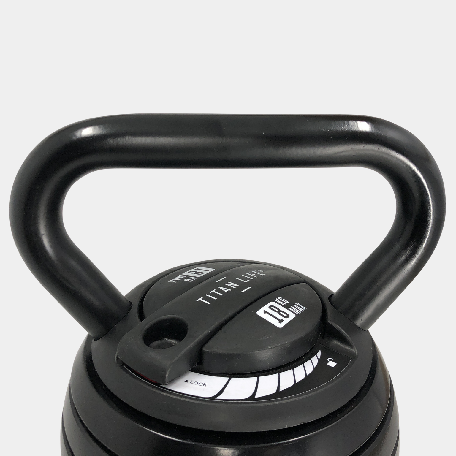  Regulowany hantel Titan Life – 3,4–18 kg, czarny