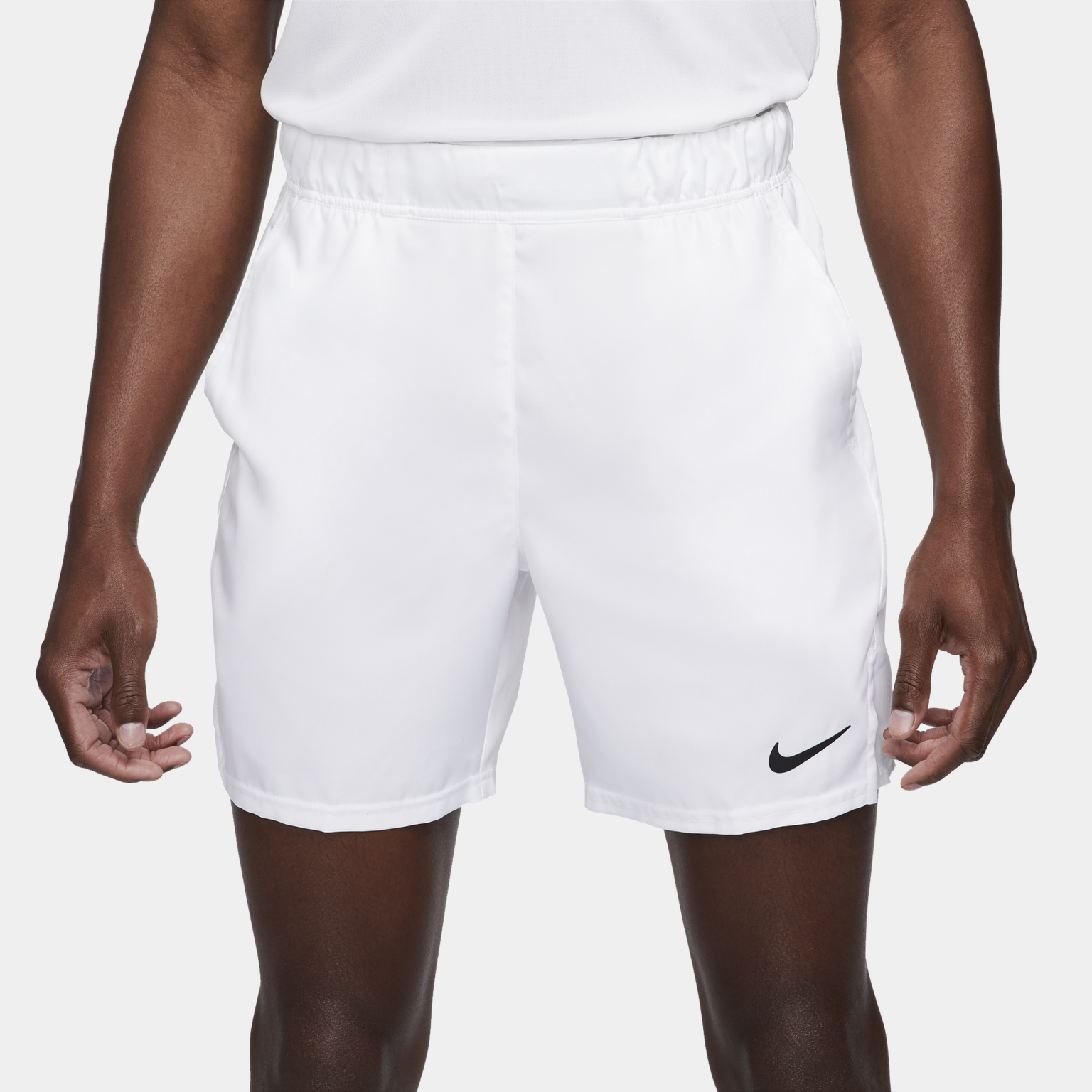 Pantaloncini da tennis da uomo Dri-FIT Victory da 7 pollici - Bianchi