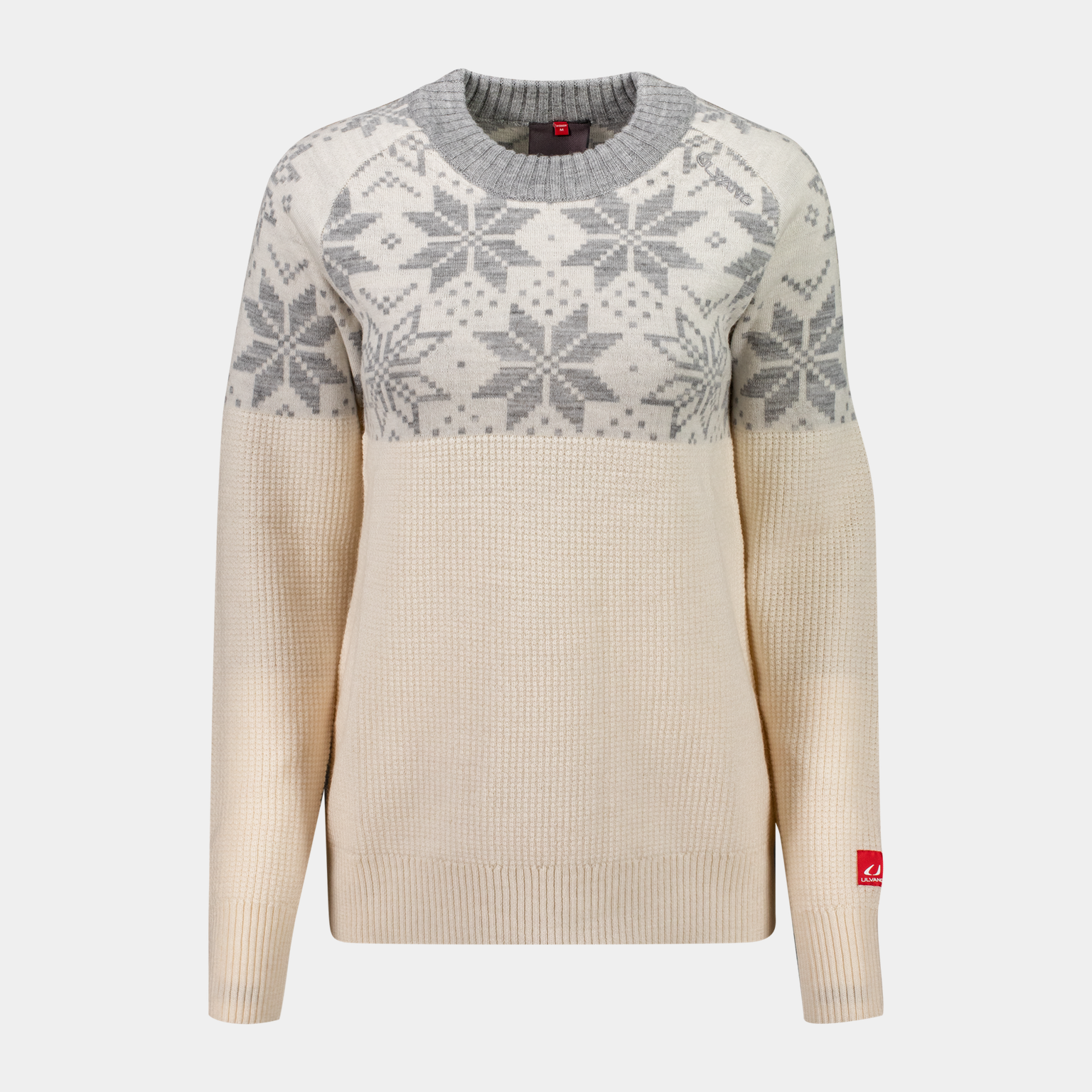 Rav Kiby Roundneck, ullgenser dame - Flerfarget