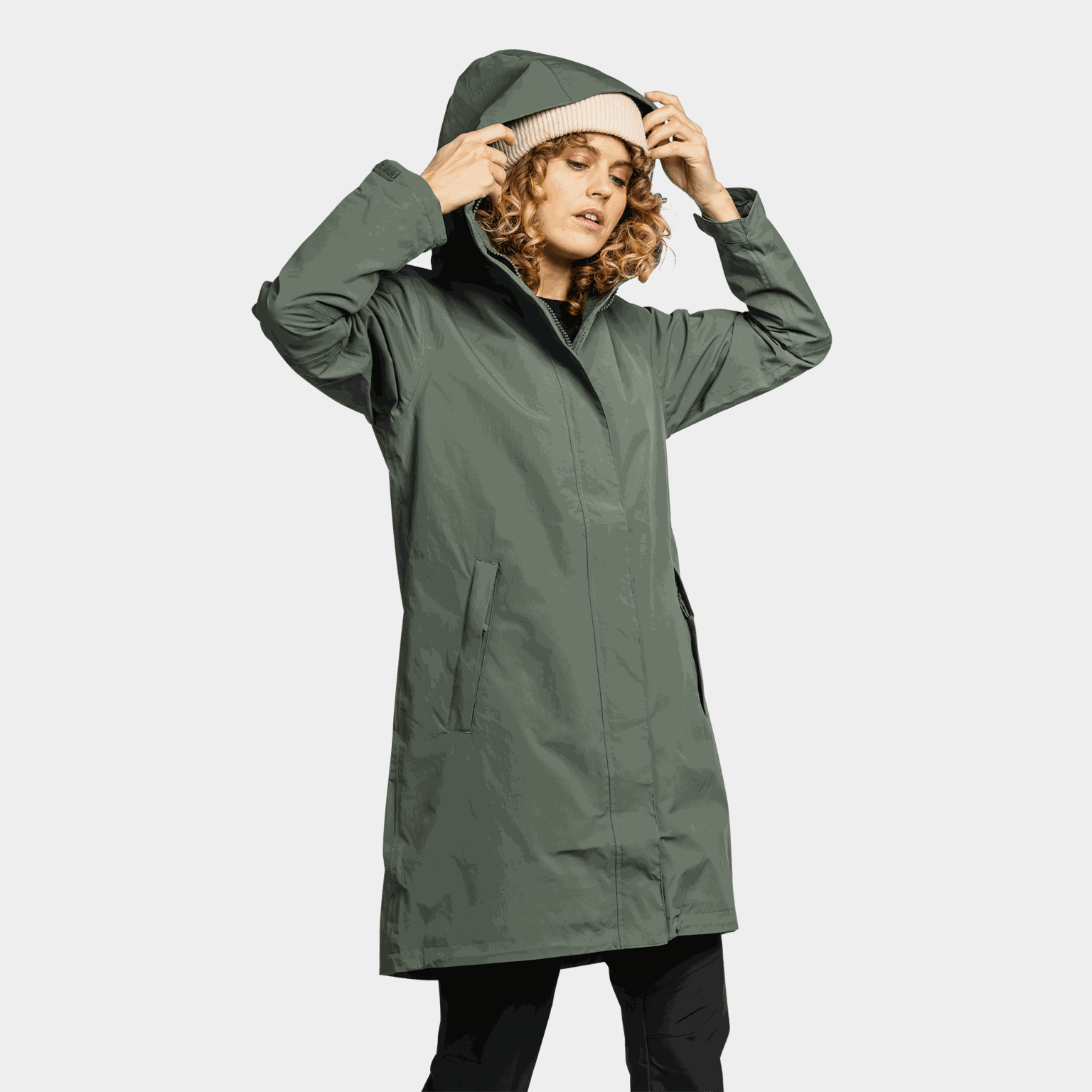  Parka Uddevalla riciclato, giacca invernale da donna - Verde