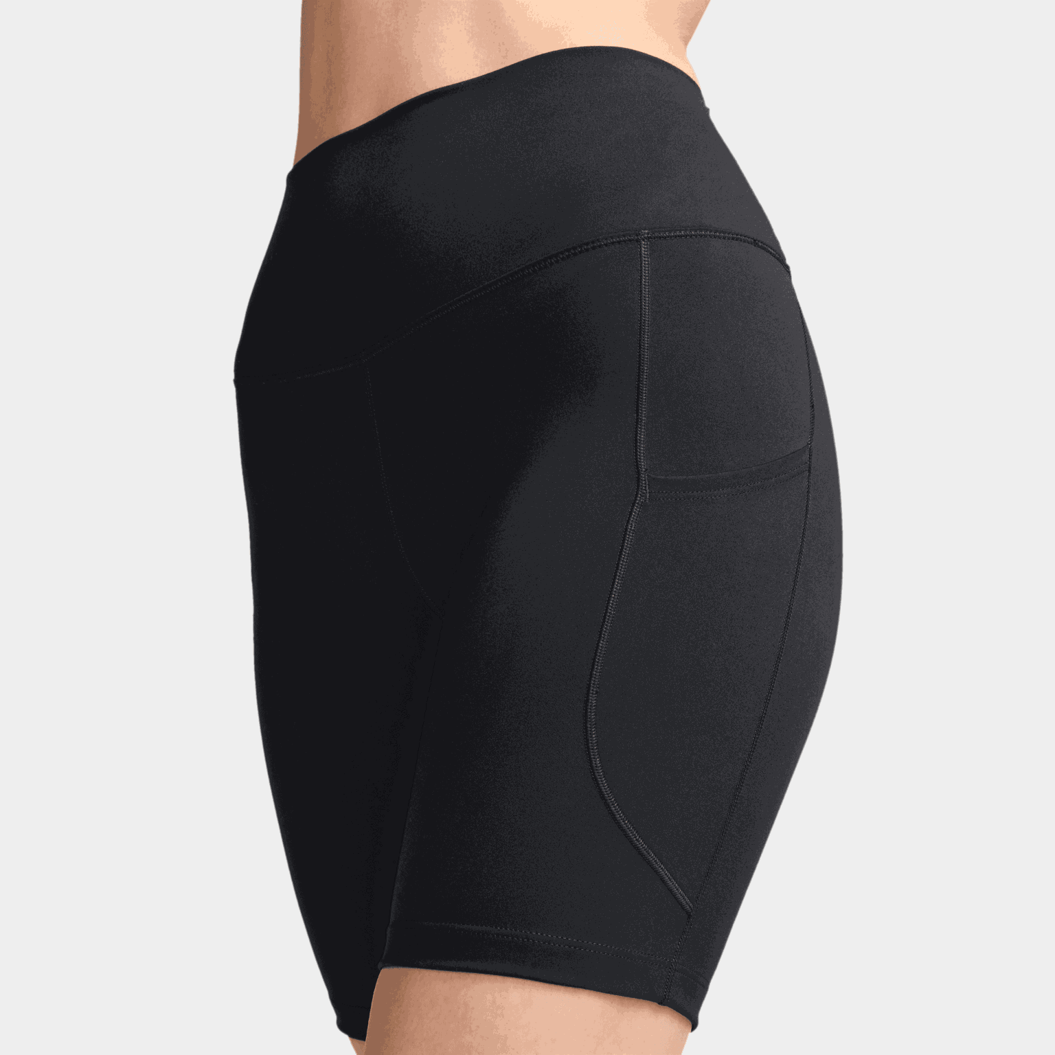Damskie spodenki rowerowe Dri-FIT z wysokim stanem, długości 20 cm, idealne na trening.