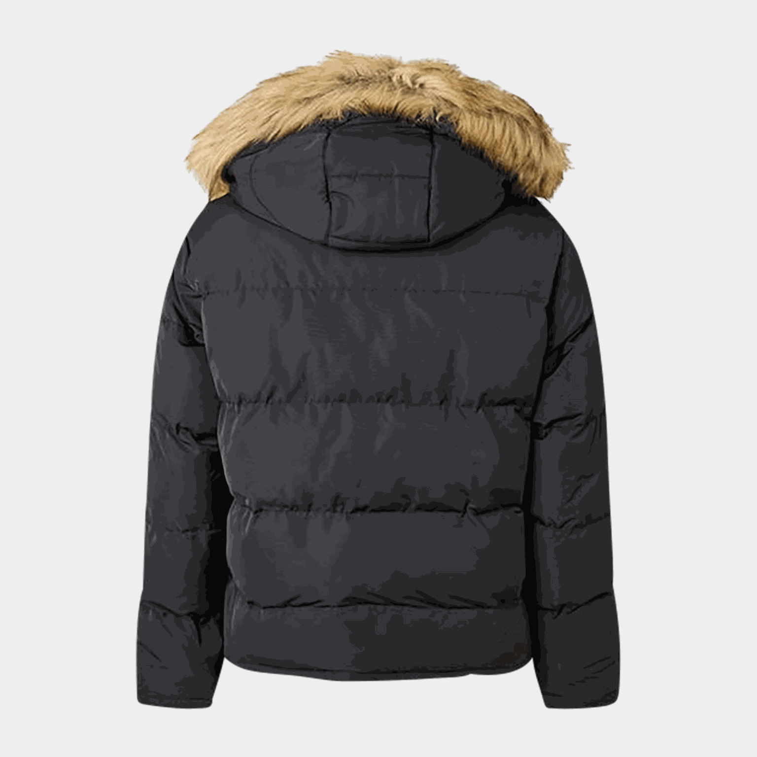  Veste matelassée à 2 fermetures éclair, veste homme – Noire